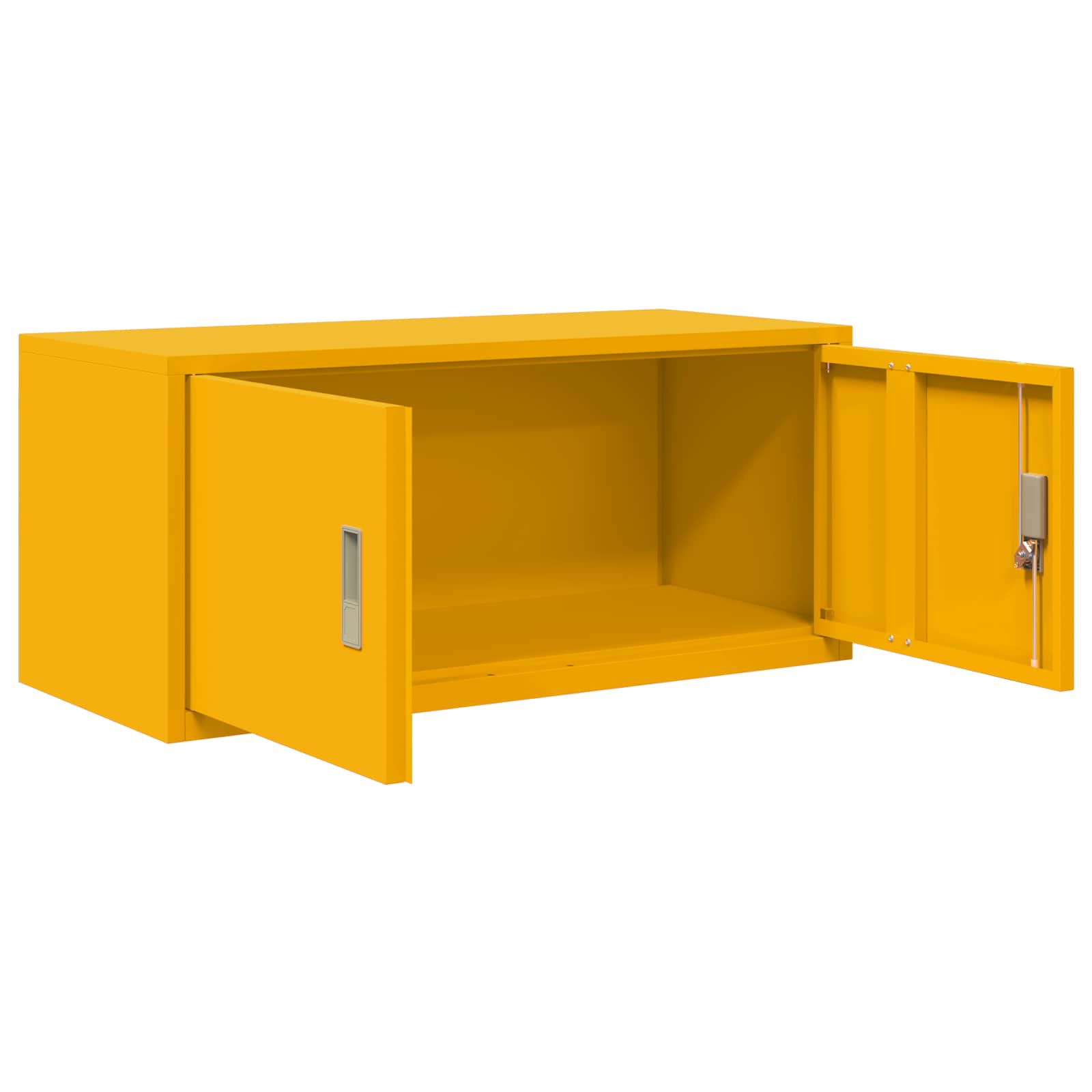 vidaXL Szafka do przechowywania Musztardowy Żółty 90 x 40 x 40 cm Stal