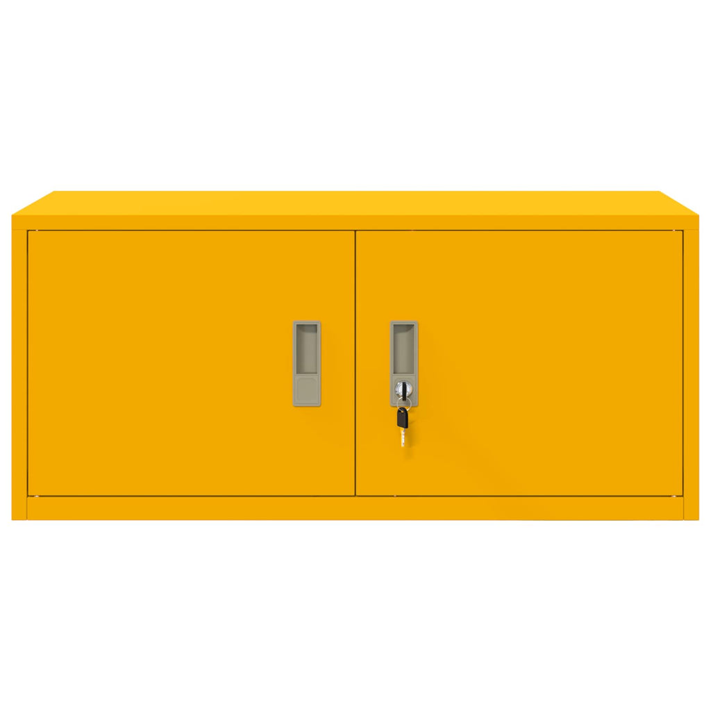vidaXL Szafka do przechowywania Musztardowy Żółty 90 x 40 x 40 cm Stal