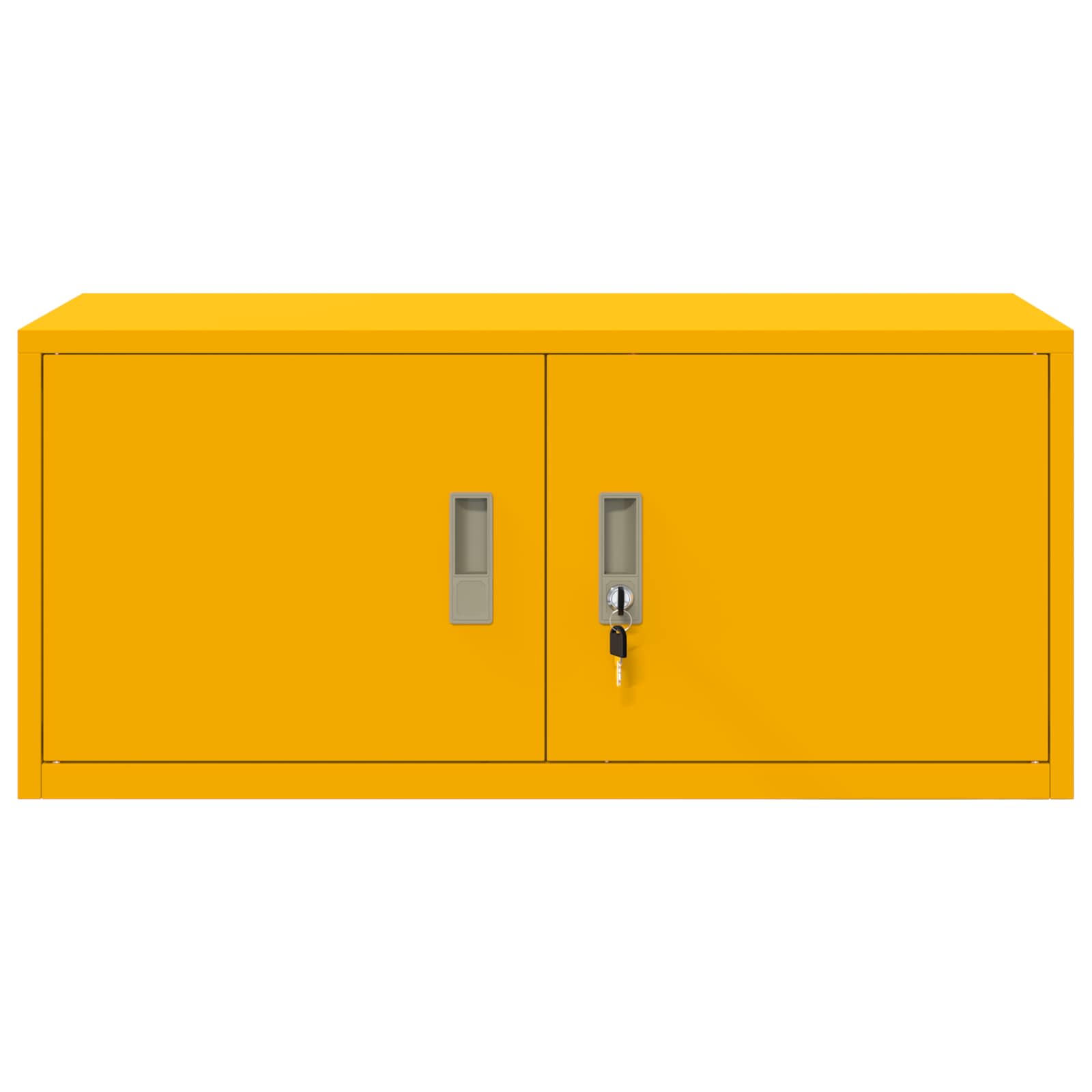 vidaXL Szafka do przechowywania Musztardowy Żółty 90 x 40 x 40 cm Stal
