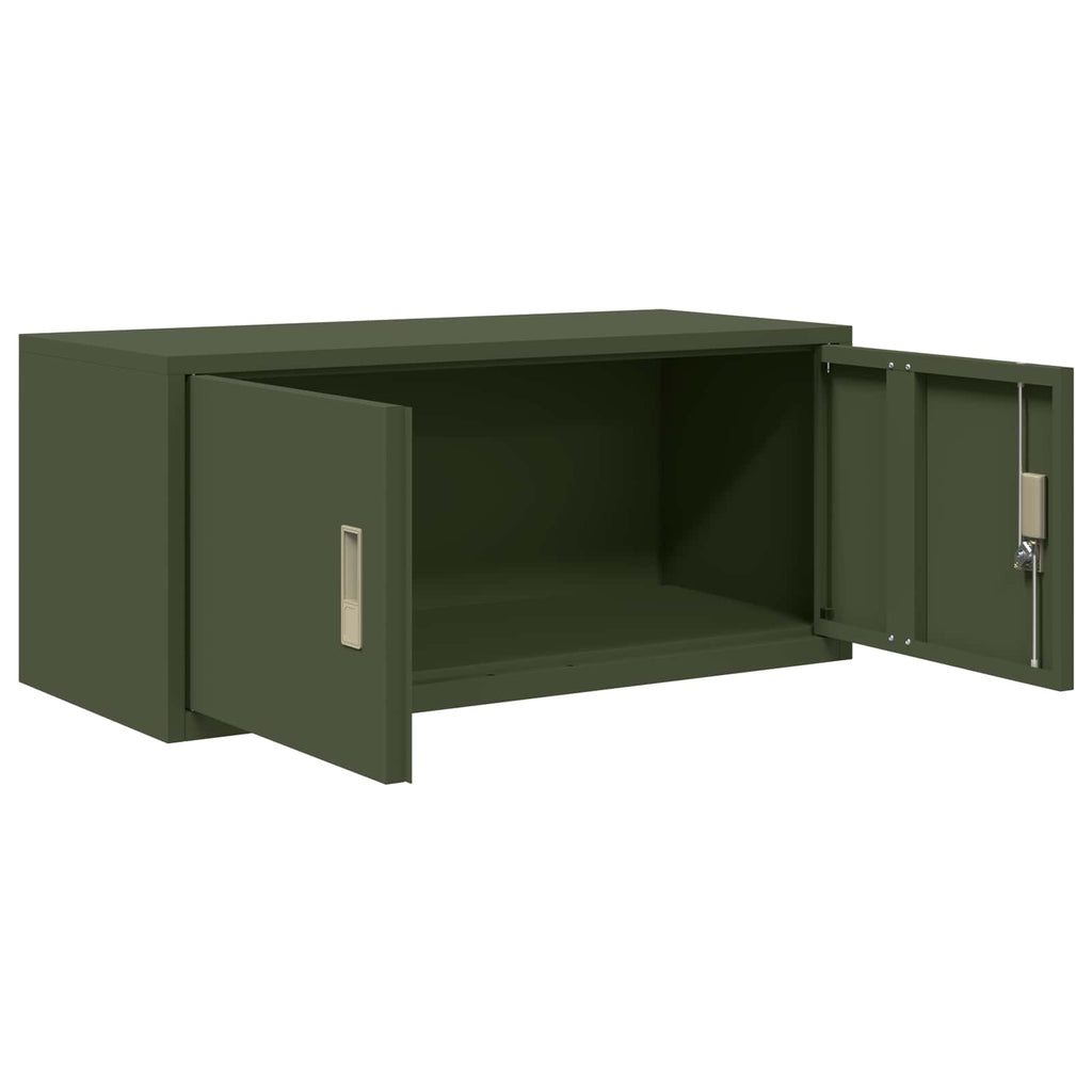 vidaXL Szafka do przechowywania Zielony oliwkowy 90 x 40 x 40 cm Stal