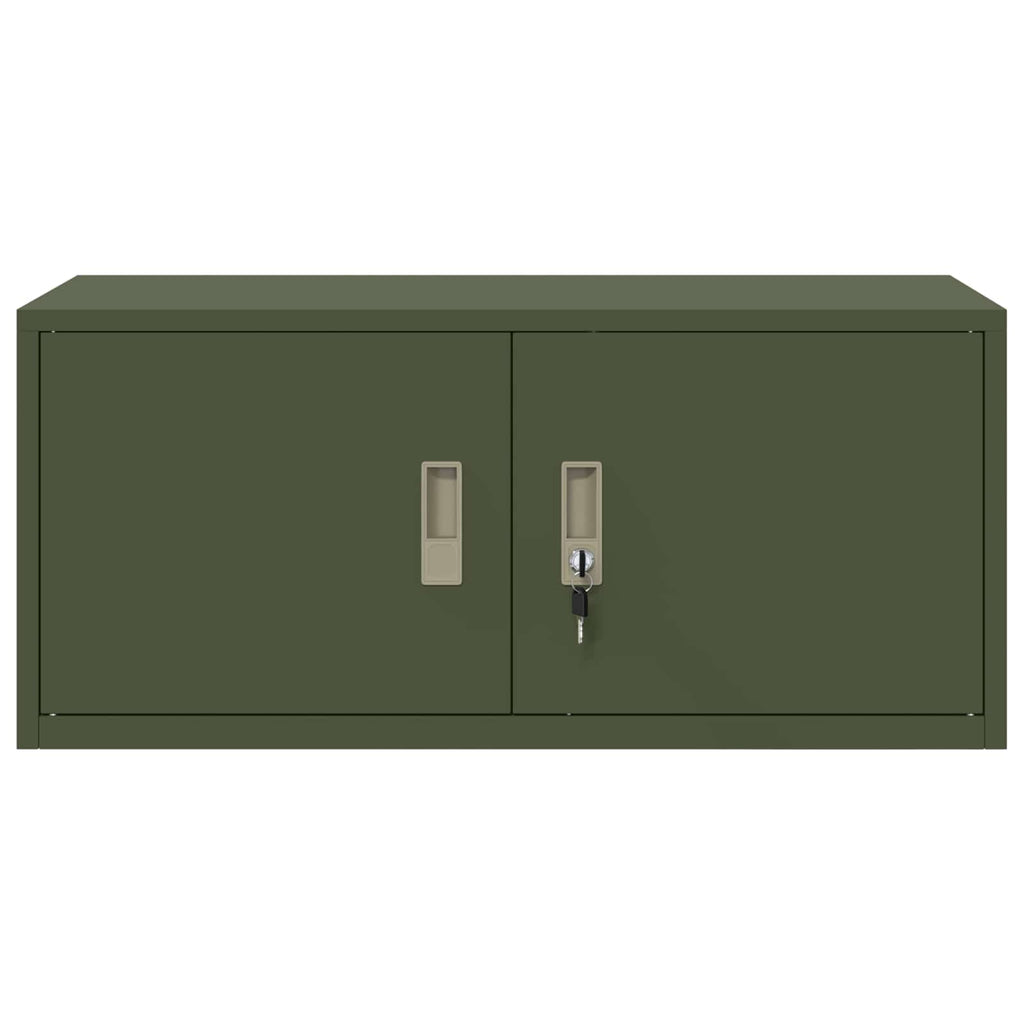 vidaXL Szafka do przechowywania Zielony oliwkowy 90 x 40 x 40 cm Stal