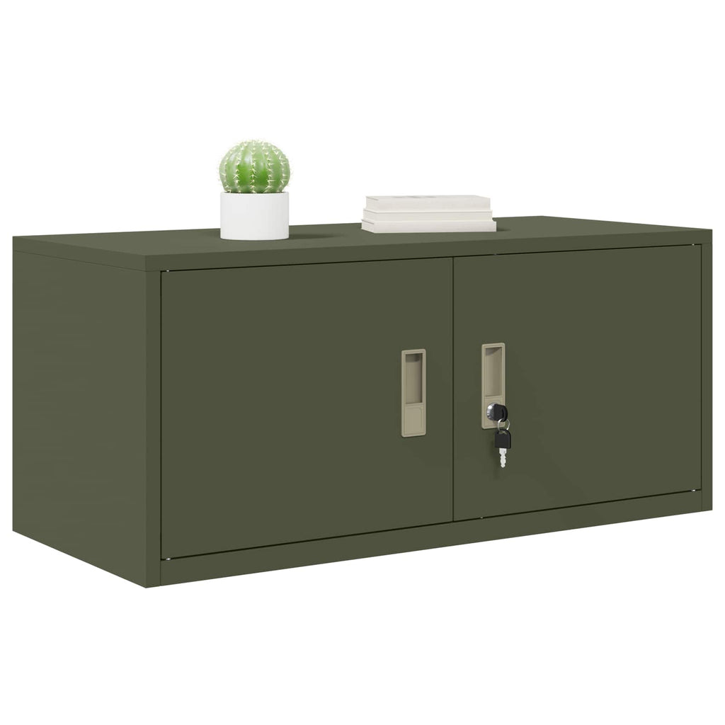 vidaXL Szafka do przechowywania Zielony oliwkowy 90 x 40 x 40 cm Stal