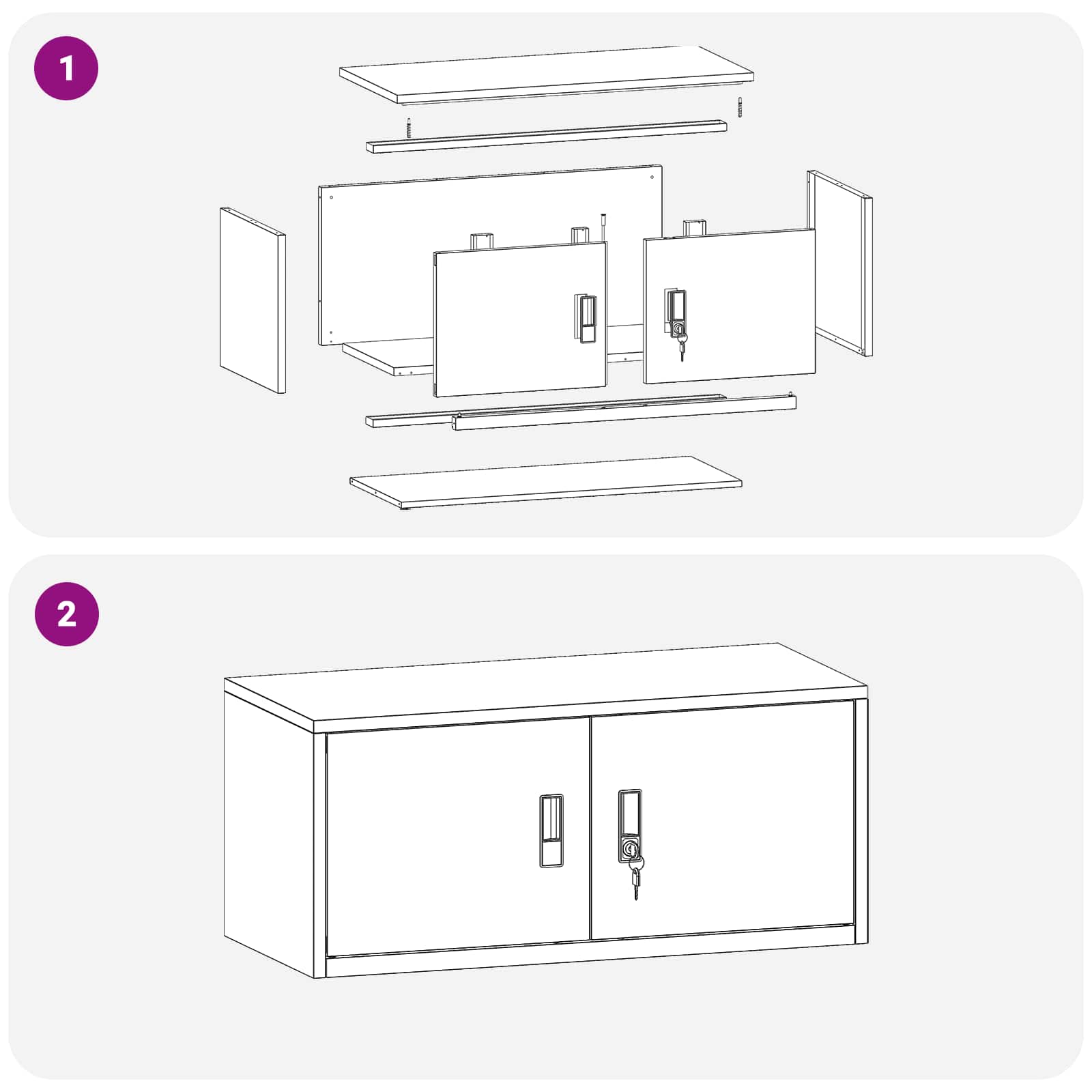 vidaXL Szafka do przechowywania Biały 90 x 40 x 40 cm Stal