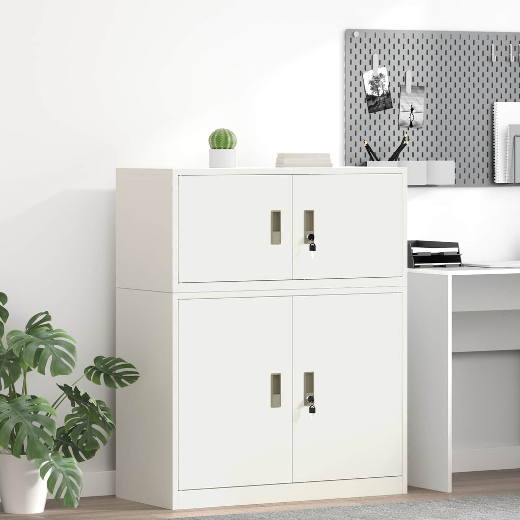 vidaXL Szafka do przechowywania Biały 90 x 40 x 40 cm Stal