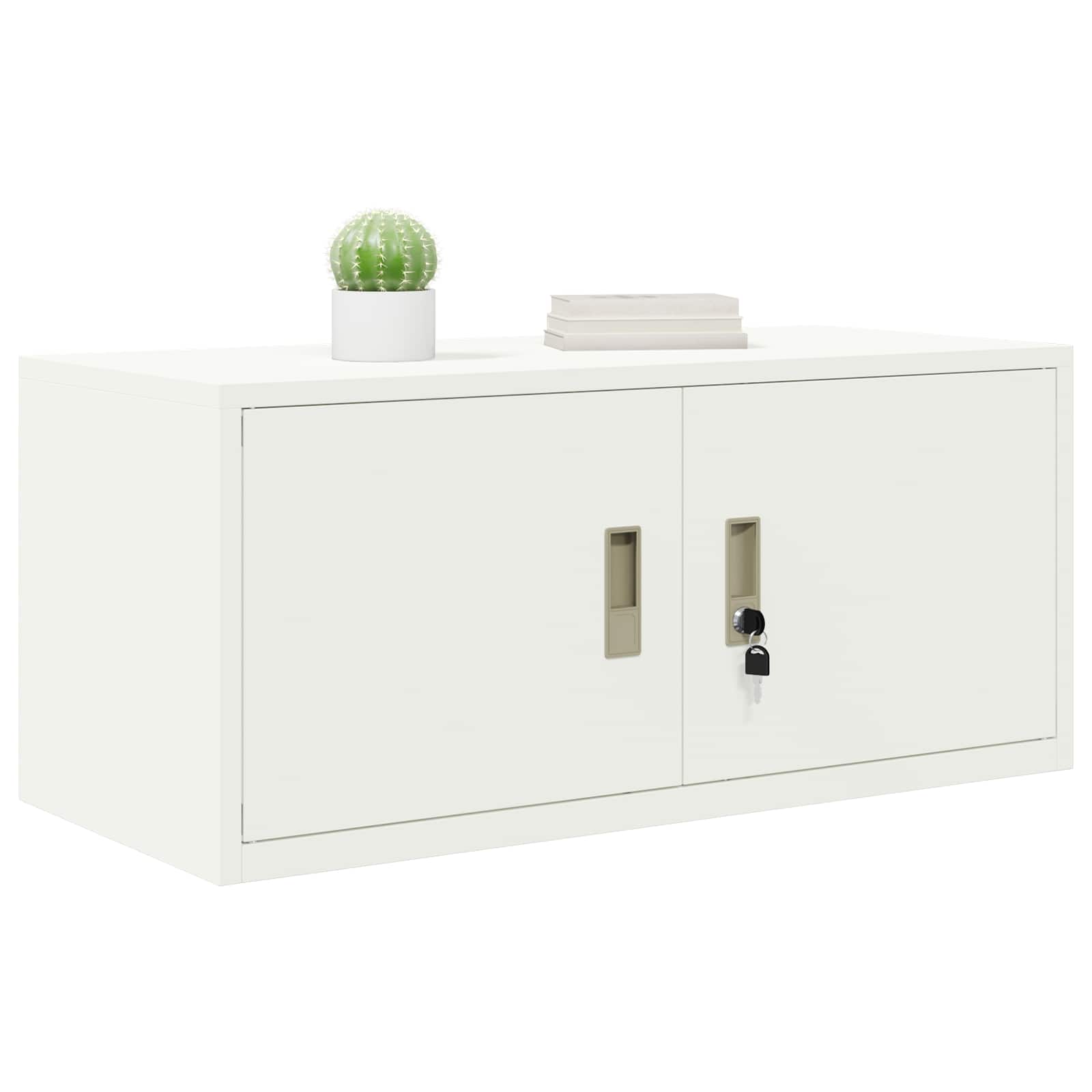 vidaXL Szafka do przechowywania Biały 90 x 40 x 40 cm Stal