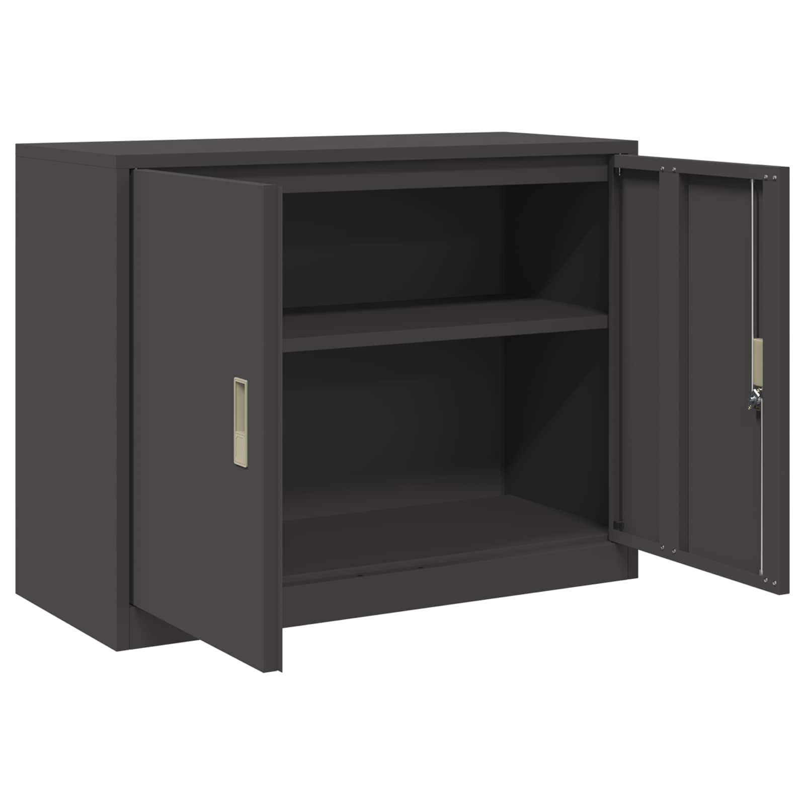 vidaXL Szafka do przechowywania Czarny 90 x 40 x 70 cm Stal