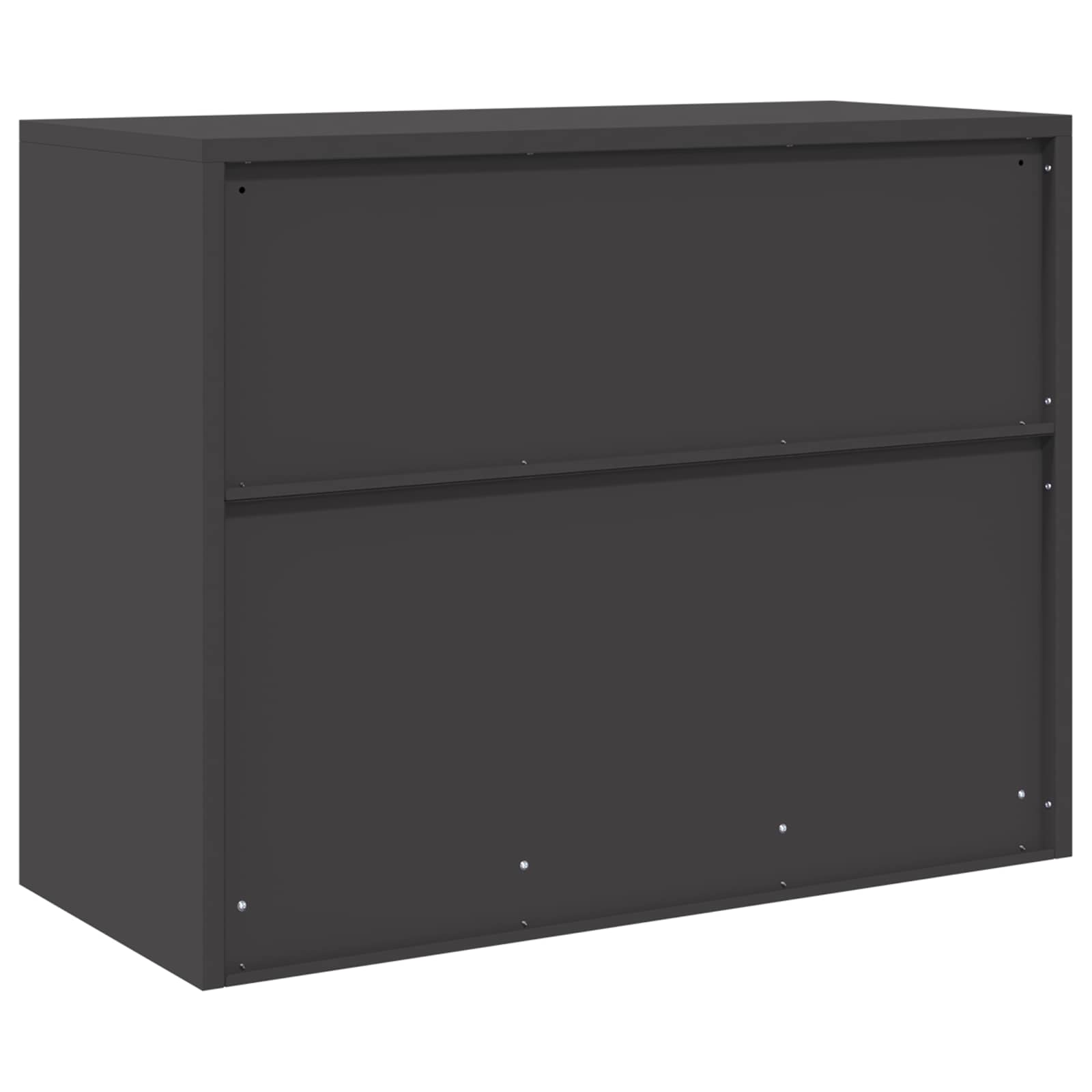 vidaXL Szafka do przechowywania Czarny 90 x 40 x 70 cm Stal