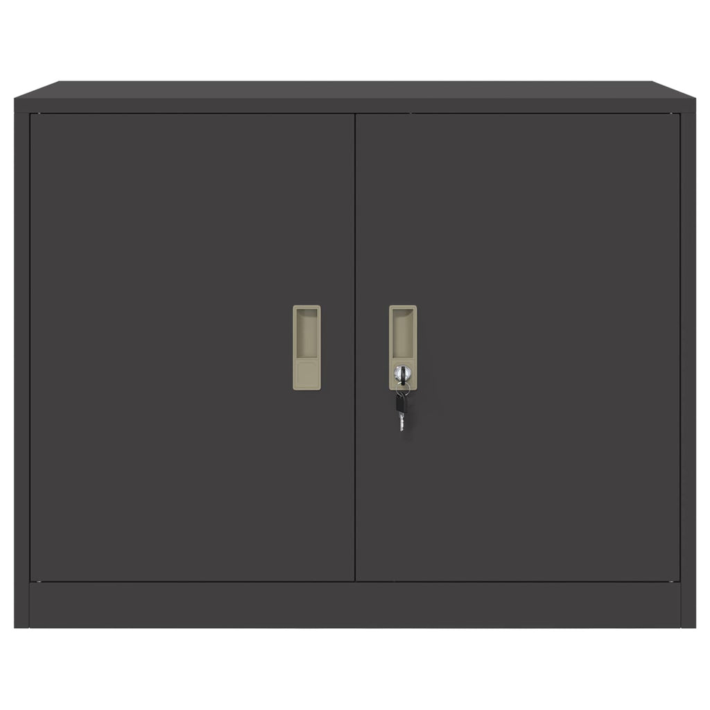 vidaXL Szafka do przechowywania Czarny 90 x 40 x 70 cm Stal