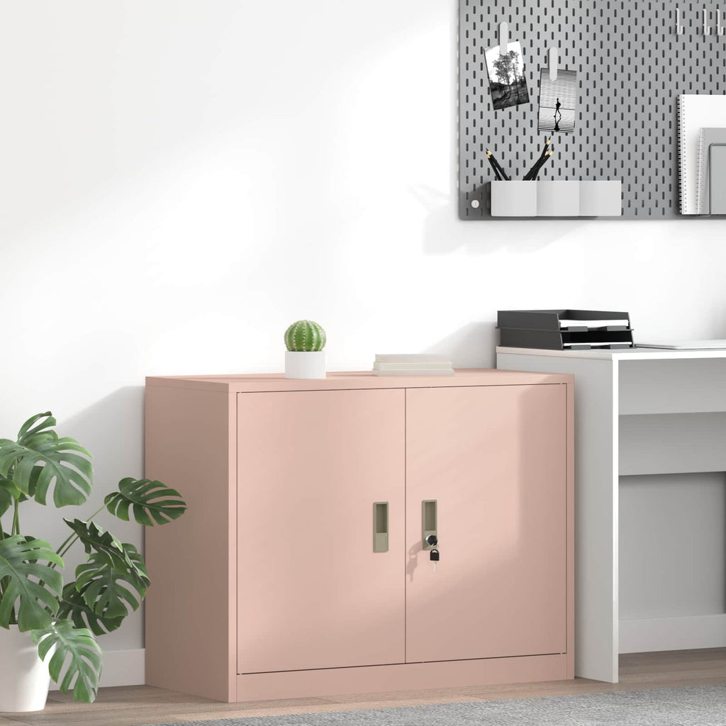 vidaXL Szafka do przechowywania Różowy 90 x 40 x 70 cm Stal