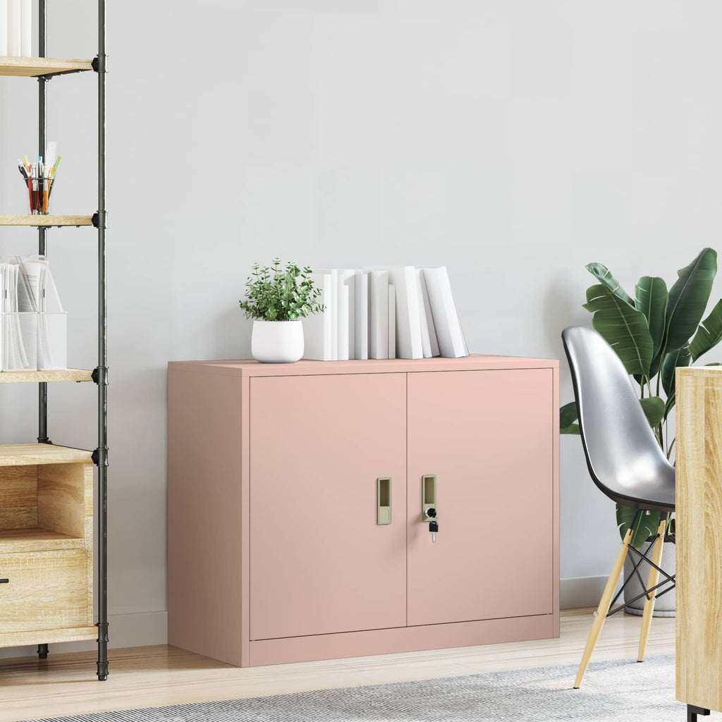 vidaXL Szafka do przechowywania Różowy 90 x 40 x 70 cm Stal