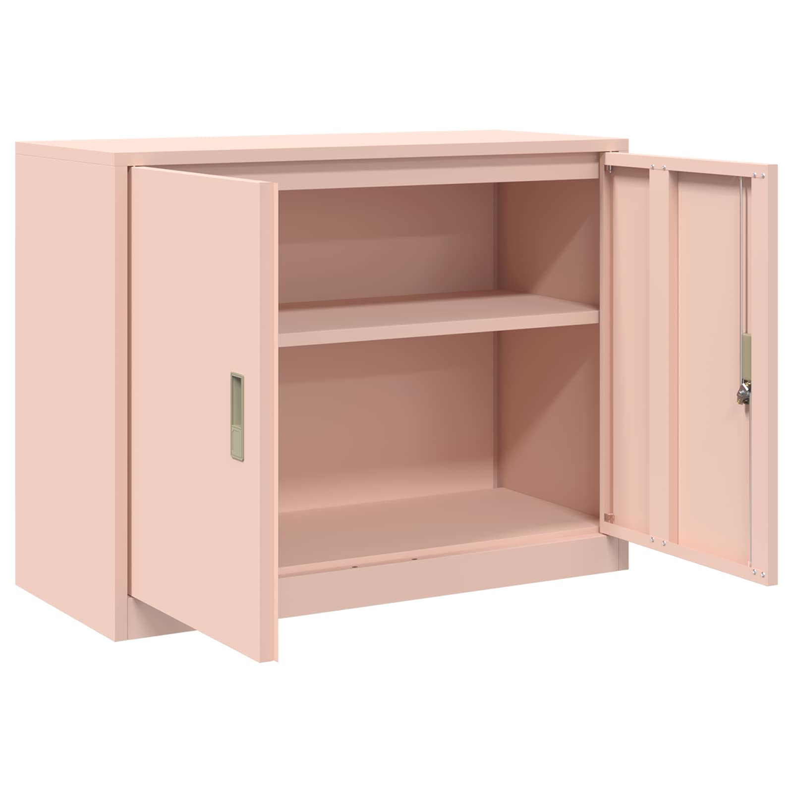 vidaXL Szafka do przechowywania Różowy 90 x 40 x 70 cm Stal