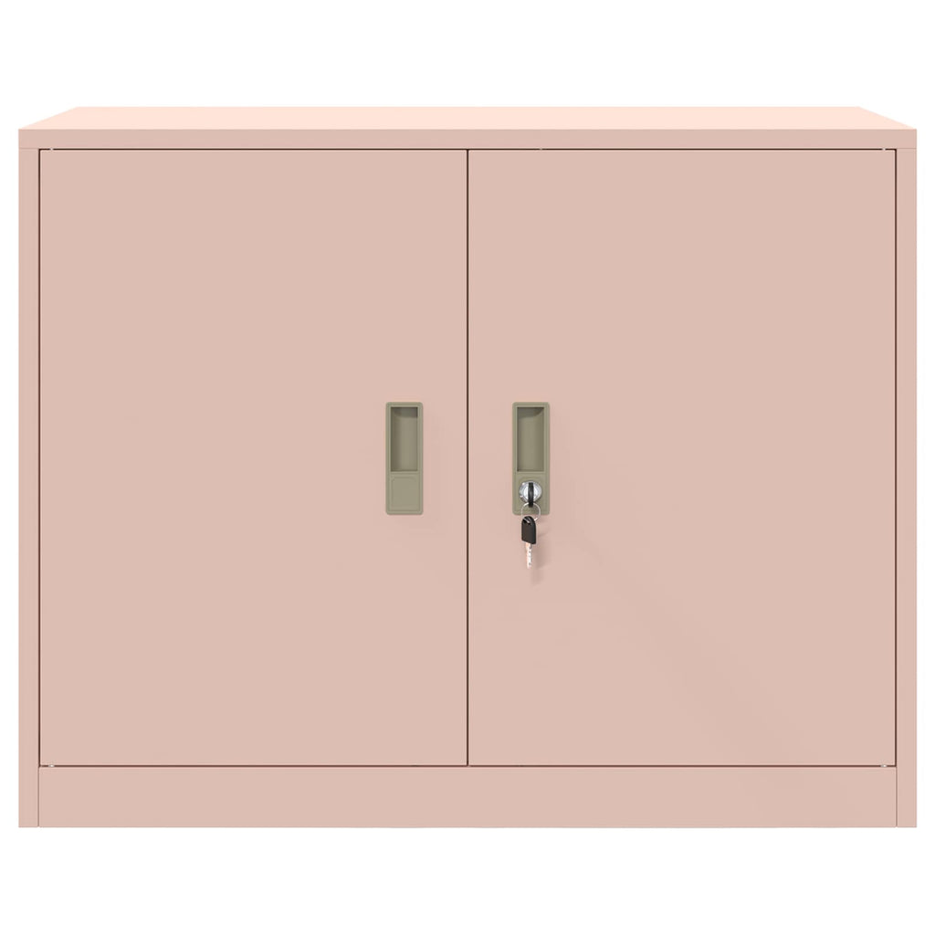 vidaXL Szafka do przechowywania Różowy 90 x 40 x 70 cm Stal