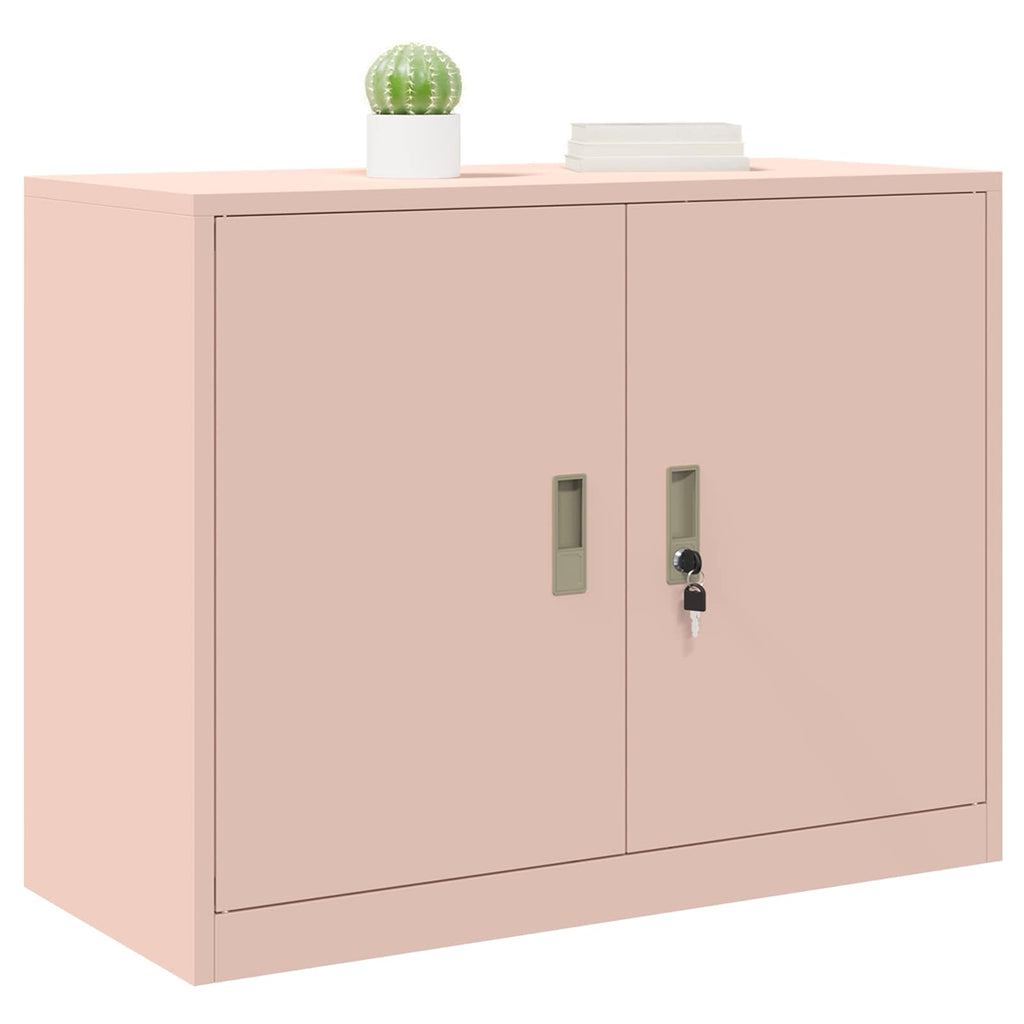 vidaXL Szafka do przechowywania Różowy 90 x 40 x 70 cm Stal