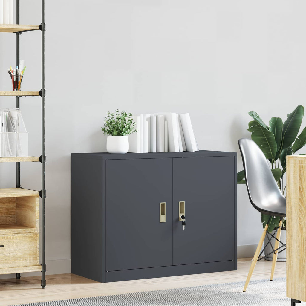 vidaXL Szafka do przechowywania Antracyt 90 x 40 x 70 cm Stal