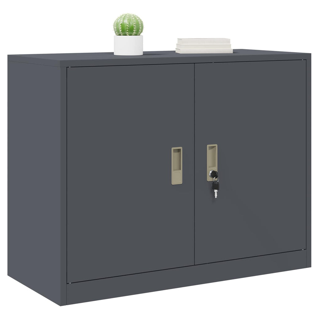 vidaXL Szafka do przechowywania Antracyt 90 x 40 x 70 cm Stal