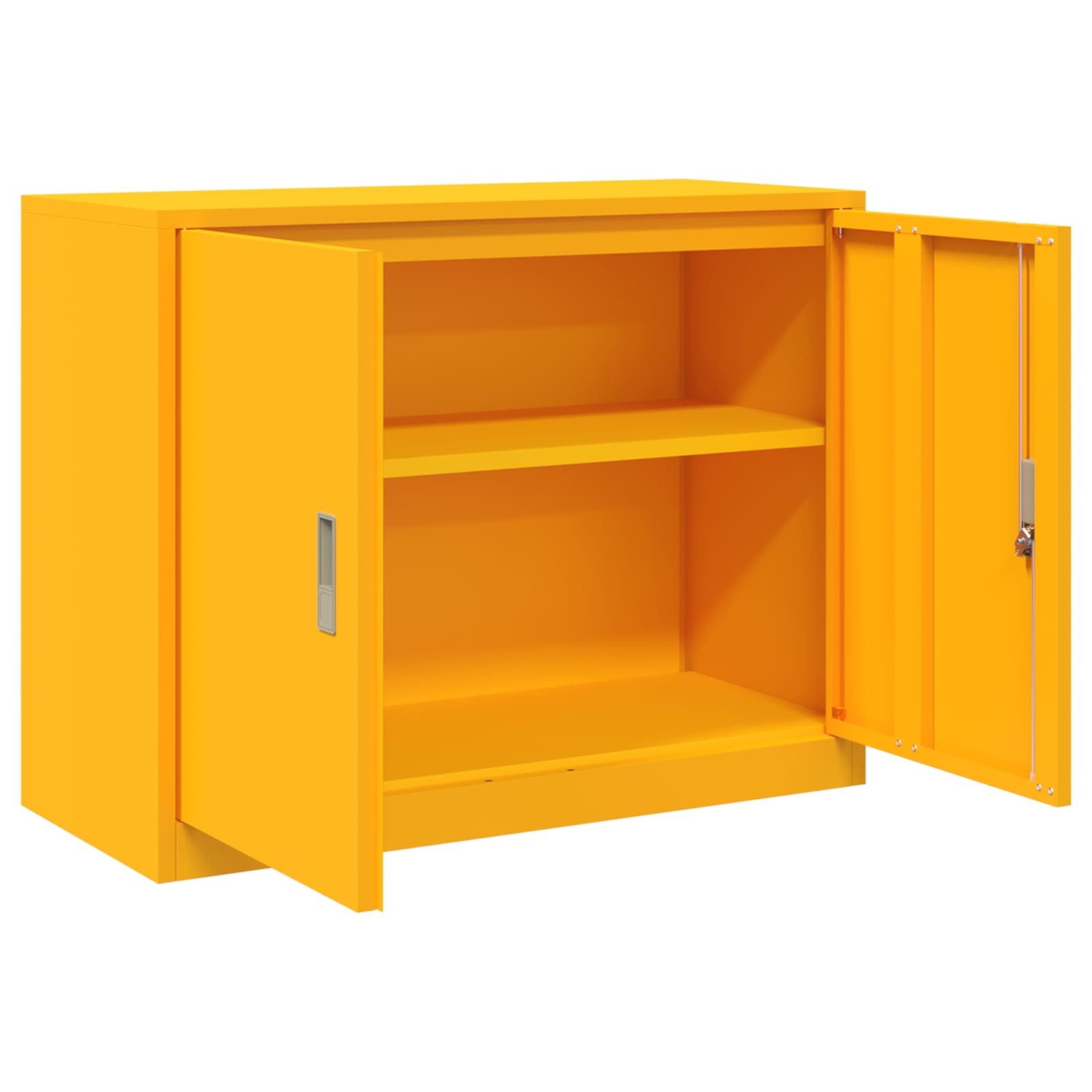 vidaXL Szafka do przechowywania Musztardowy Żółty 90 x 40 x 70 cm Stal