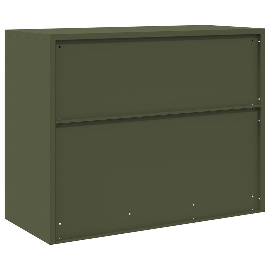 vidaXL Szafka do przechowywania Zielony oliwkowy 90 x 40 x 70 cm Stal