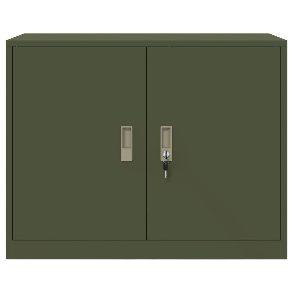 vidaXL Szafka do przechowywania Zielony oliwkowy 90 x 40 x 70 cm Stal