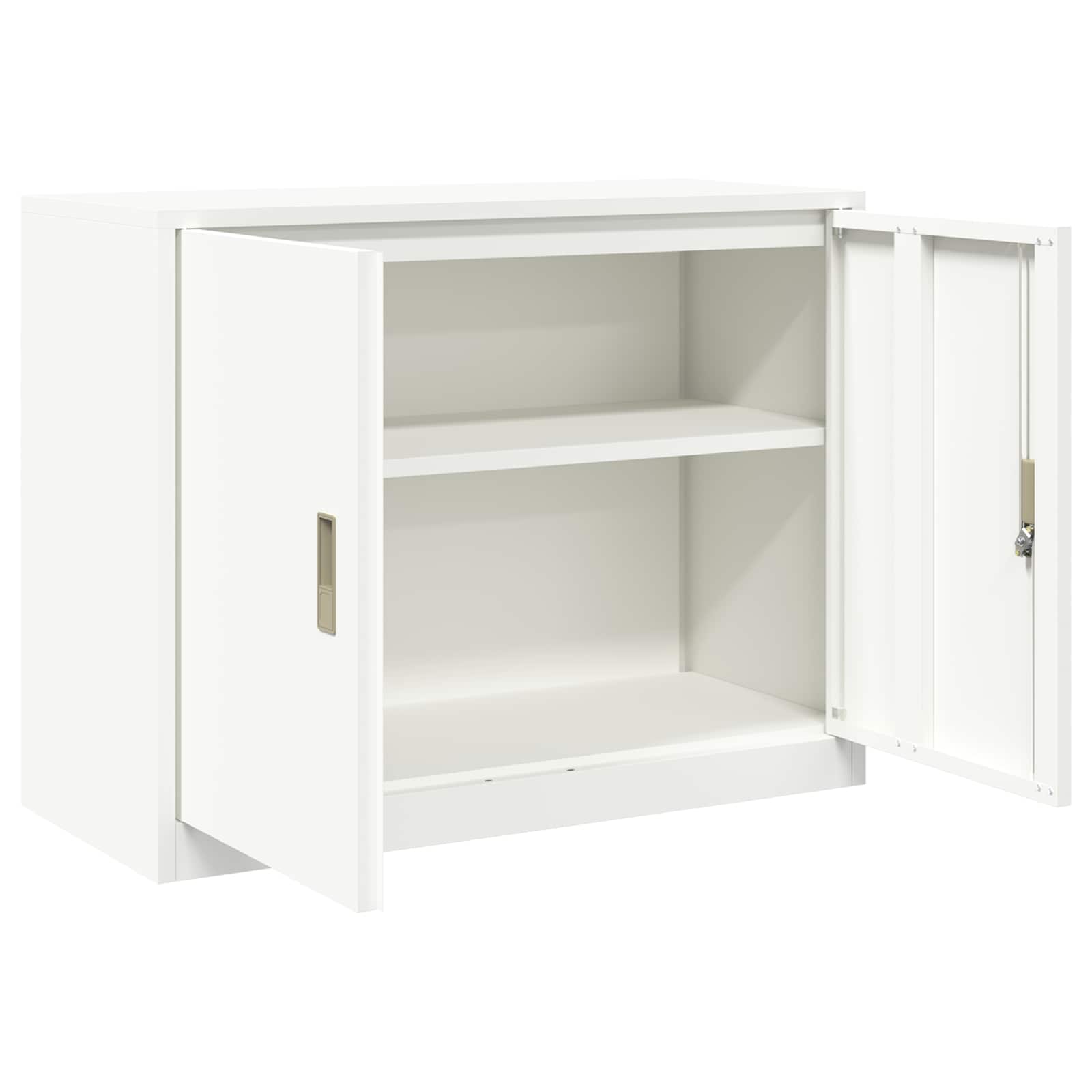 vidaXL Szafka do przechowywania Biały 90 x 40 x 70 cm Stal
