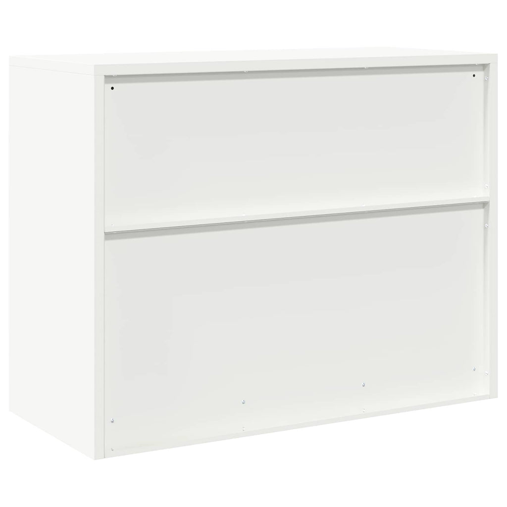 vidaXL Szafka do przechowywania Biały 90 x 40 x 70 cm Stal