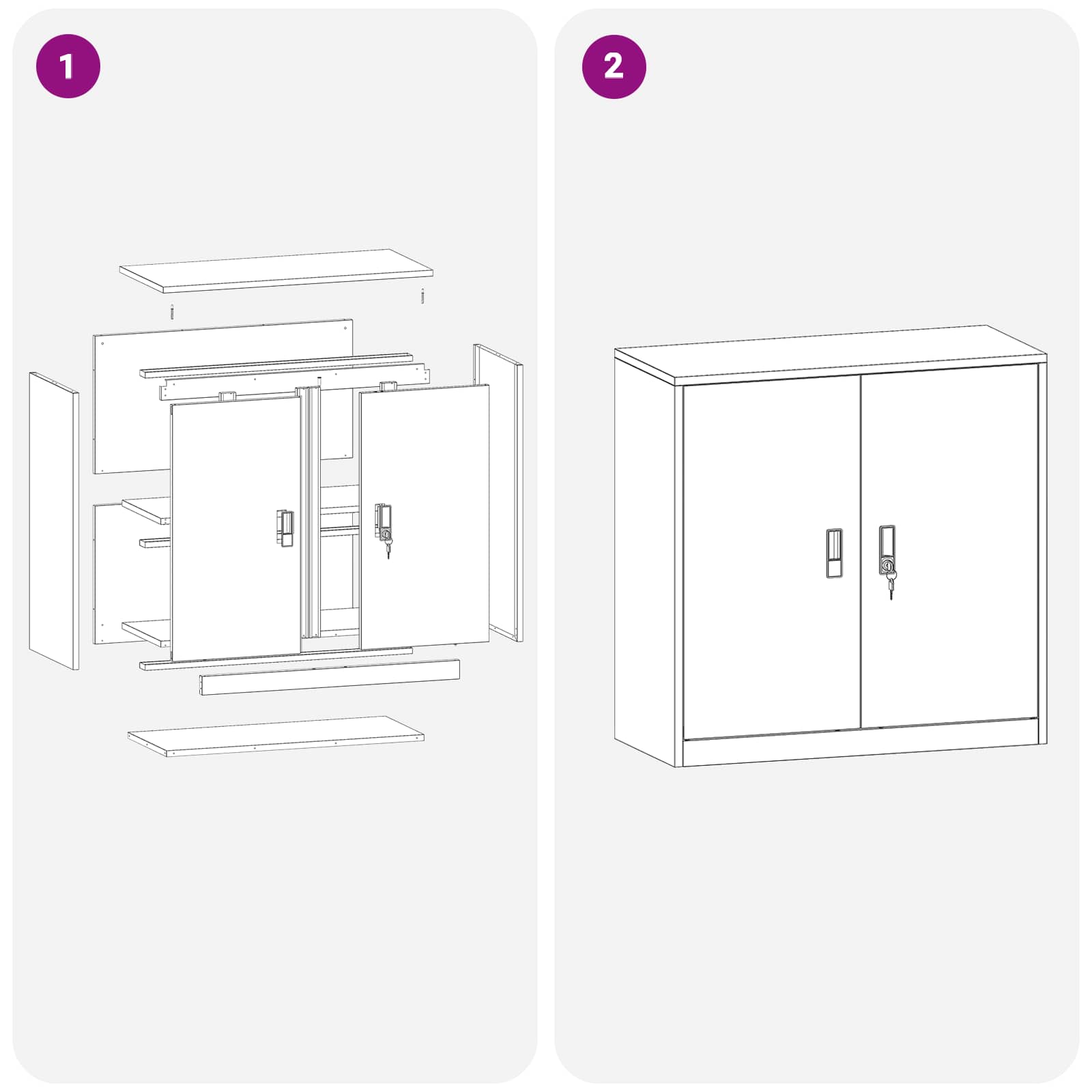vidaXL Szafka do przechowywania Czarny 90 x 40 x 90 cm Stal