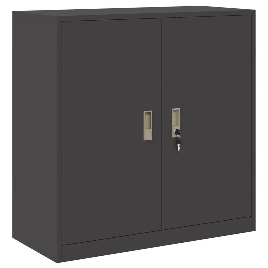 vidaXL Szafka do przechowywania Czarny 90 x 40 x 90 cm Stal