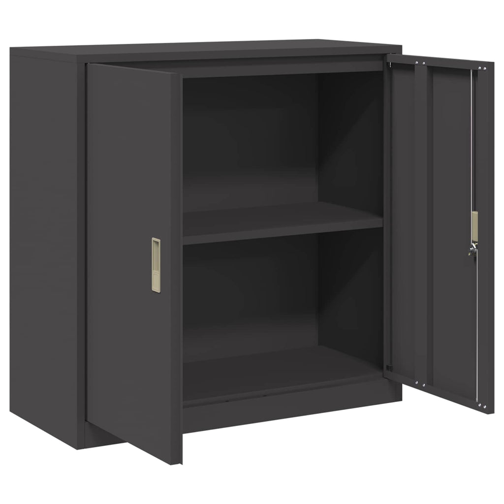 vidaXL Szafka do przechowywania Czarny 90 x 40 x 90 cm Stal