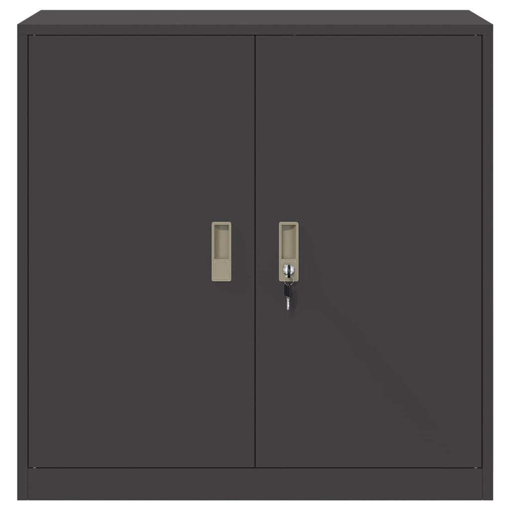 vidaXL Szafka do przechowywania Czarny 90 x 40 x 90 cm Stal