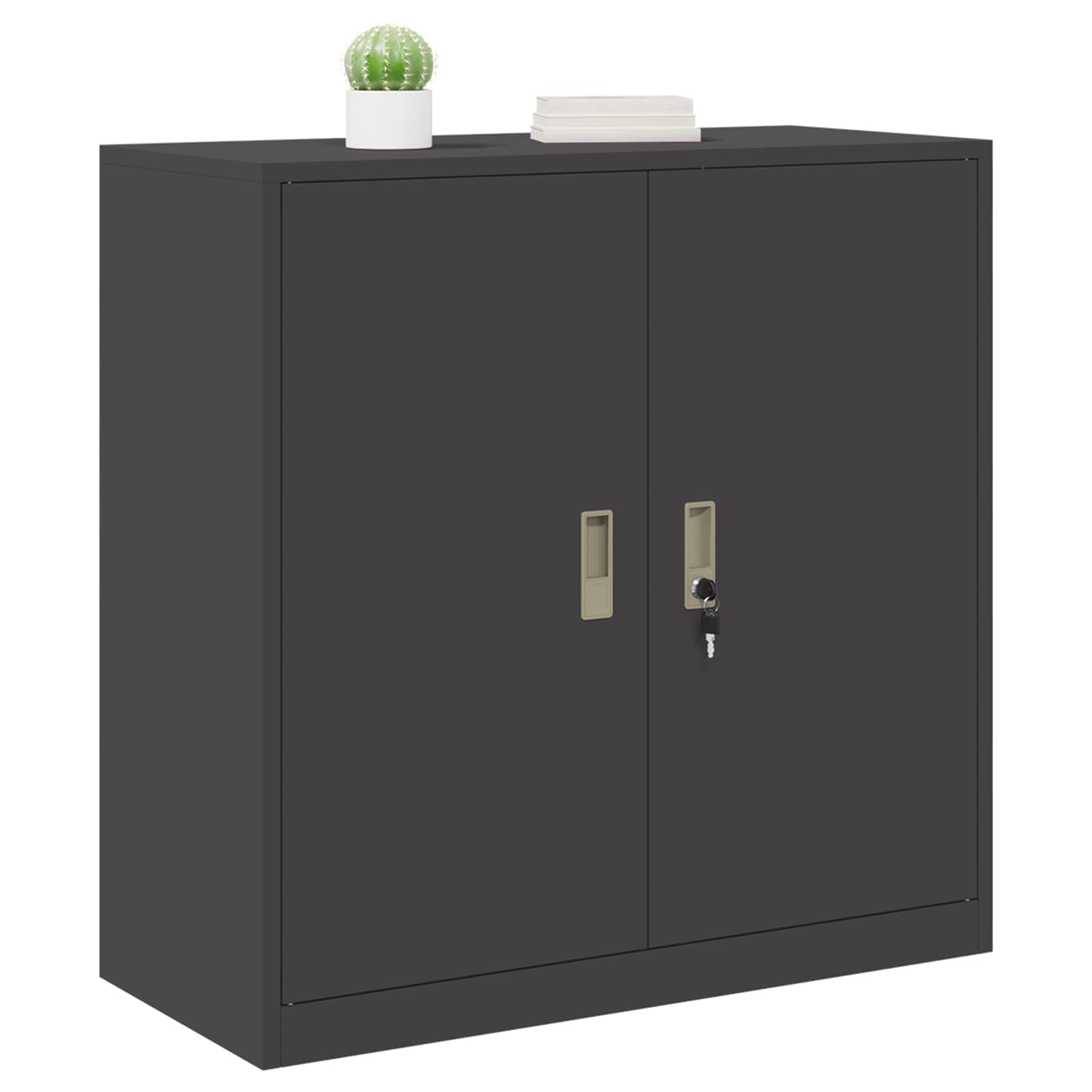 vidaXL Szafka do przechowywania Czarny 90 x 40 x 90 cm Stal