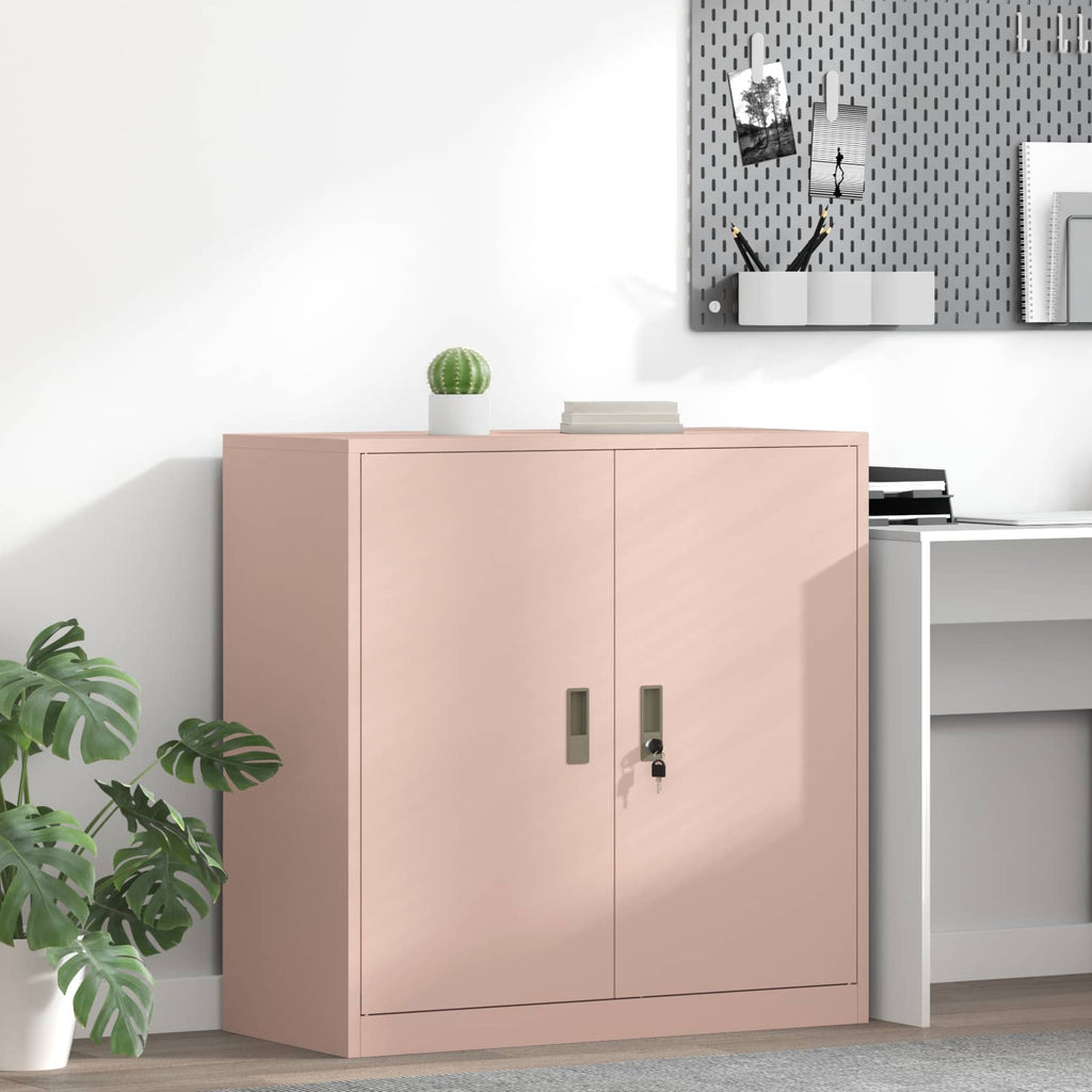 vidaXL Szafka do przechowywania Różowy 90 x 40 x 90 cm Stal