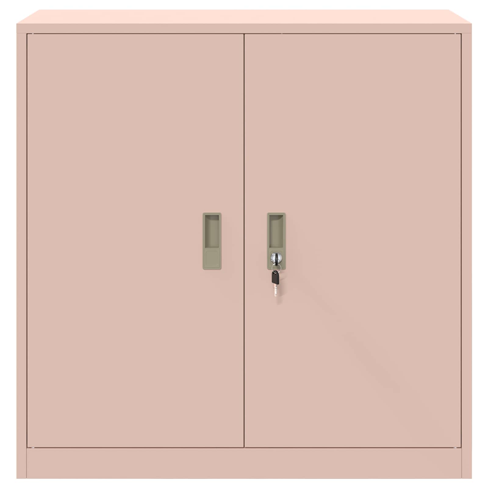 vidaXL Szafka do przechowywania Różowy 90 x 40 x 90 cm Stal
