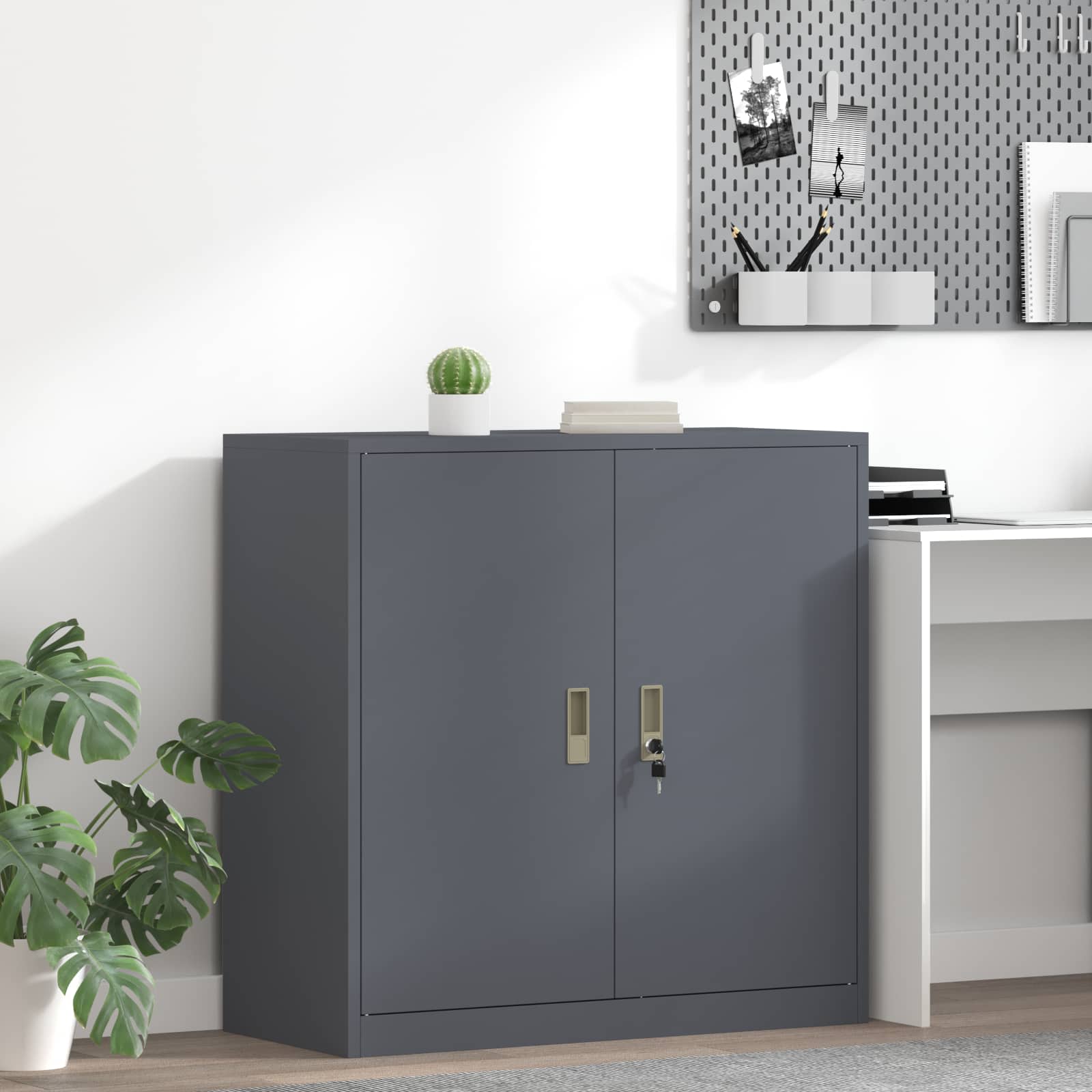 vidaXL Szafka do przechowywania Antracyt 90 x 40 x 90 cm Stal