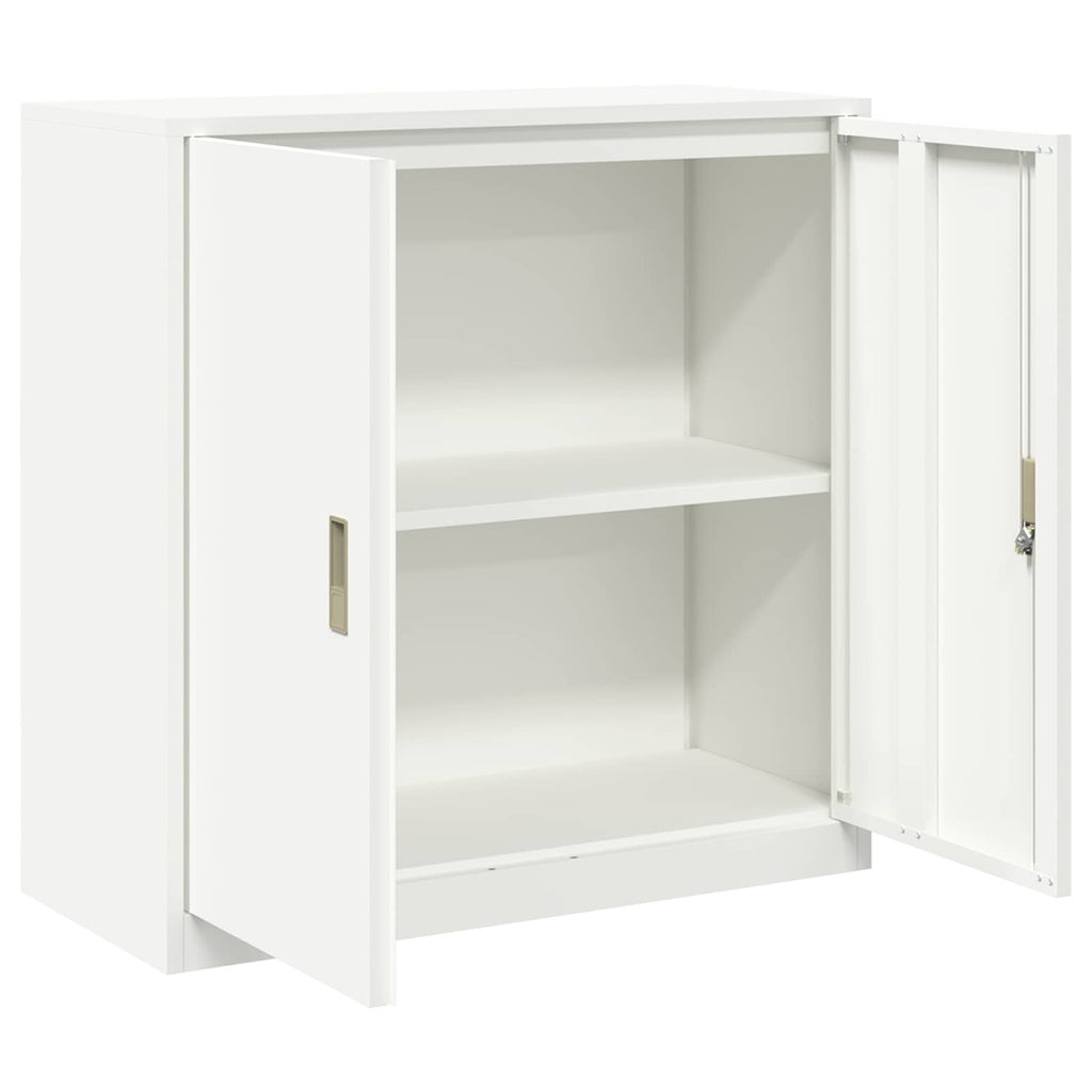 vidaXL Szafka do przechowywania Biały 90 x 40 x 90 cm Stal