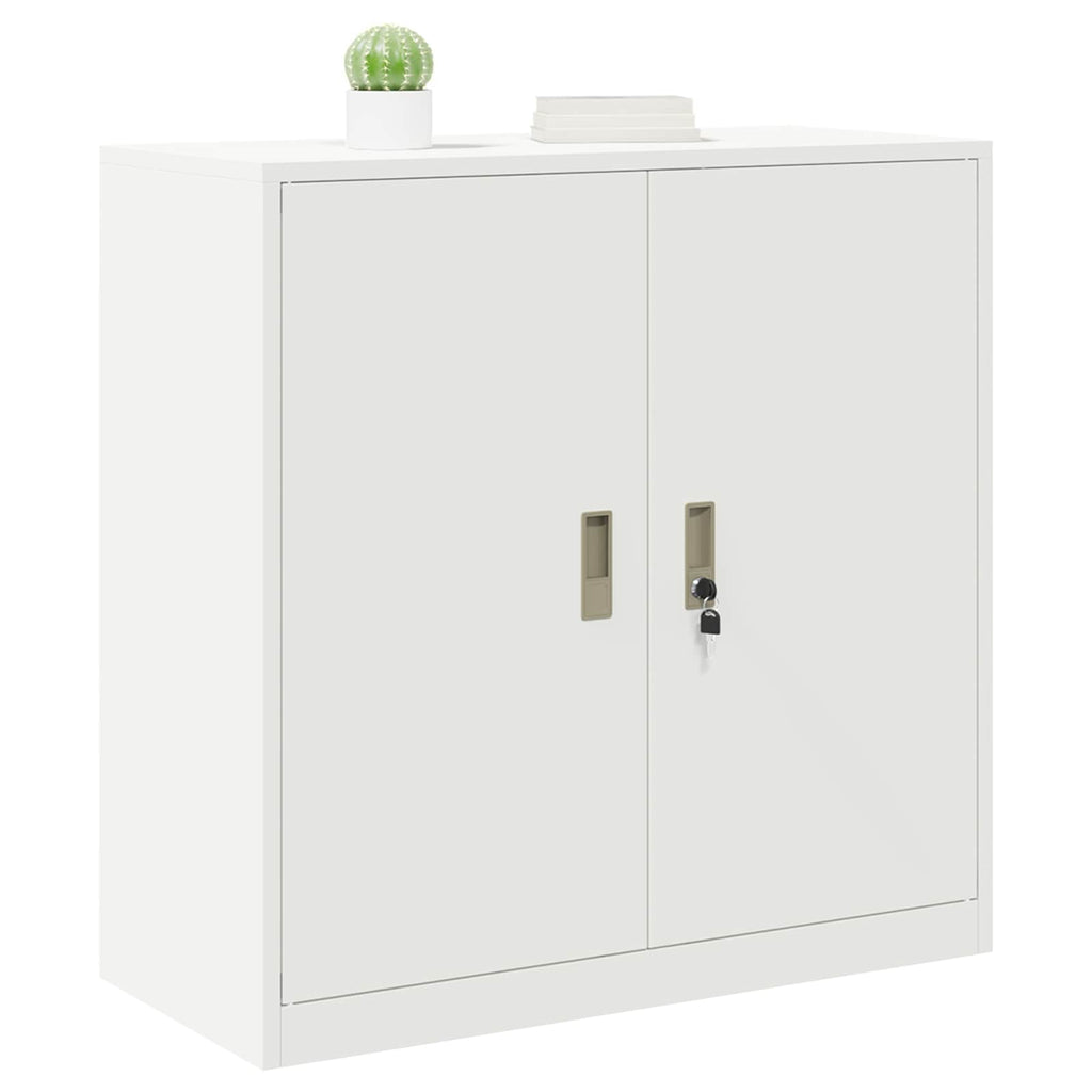 vidaXL Szafka do przechowywania Biały 90 x 40 x 90 cm Stal