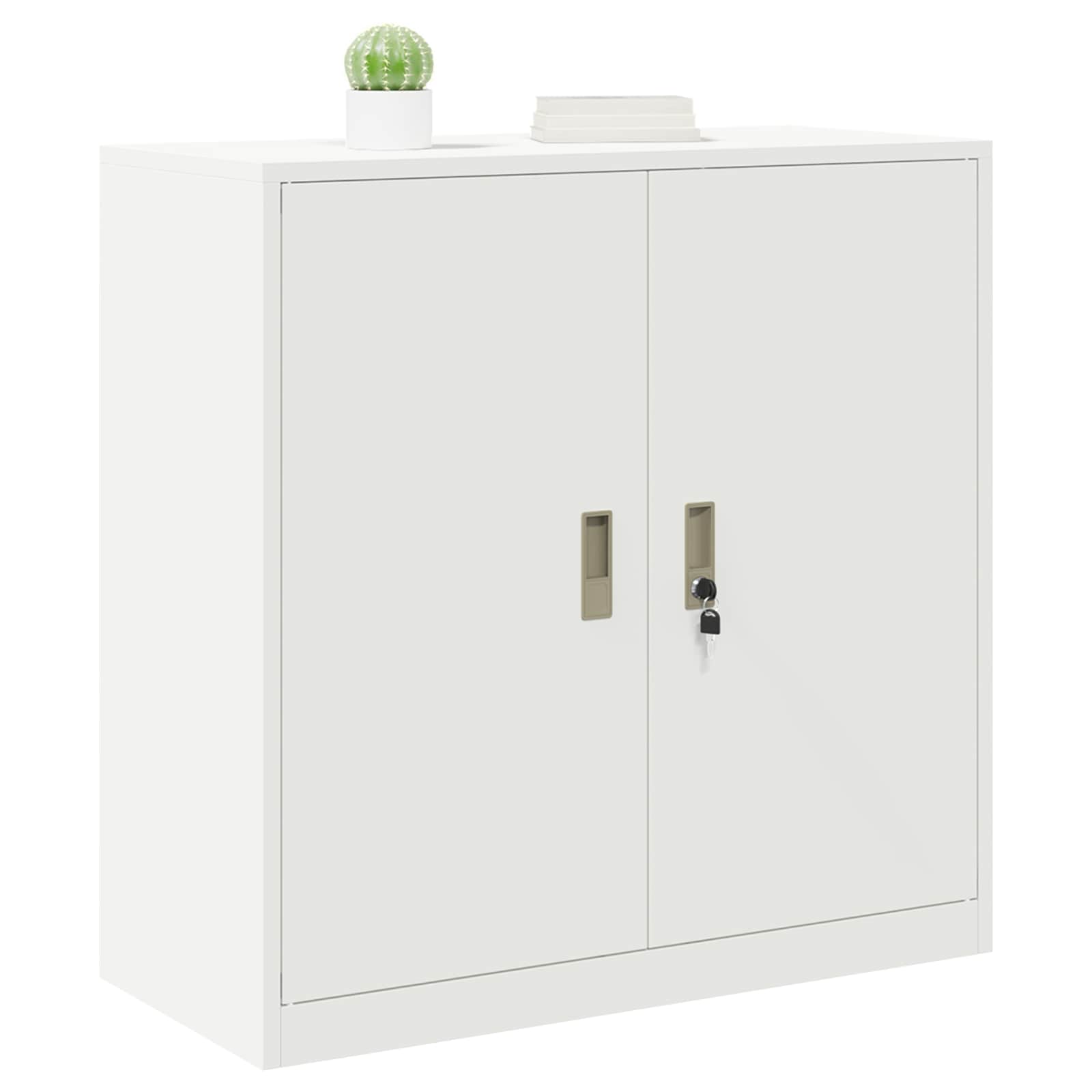 vidaXL Szafka do przechowywania Biały 90 x 40 x 90 cm Stal