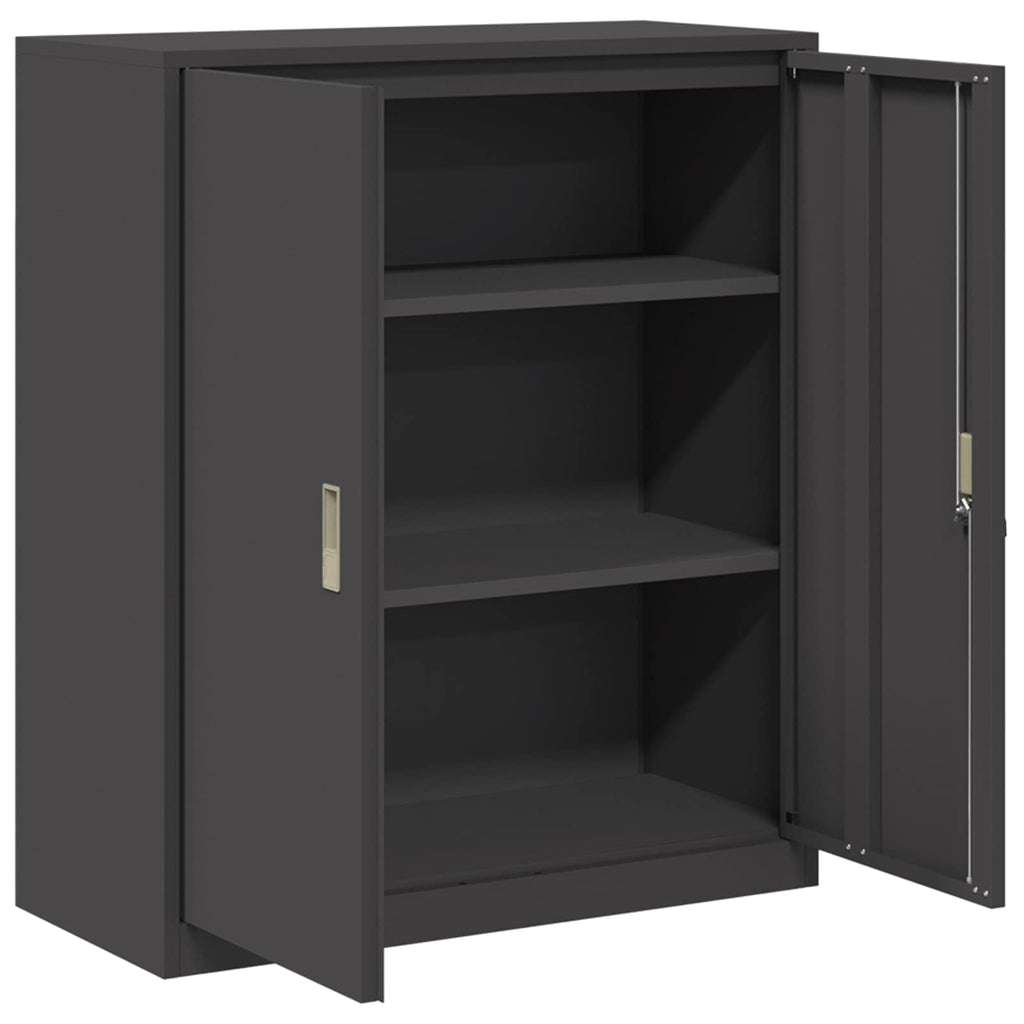 vidaXL Szafka do przechowywania Czarny 90 x 40 x 105 cm Stal
