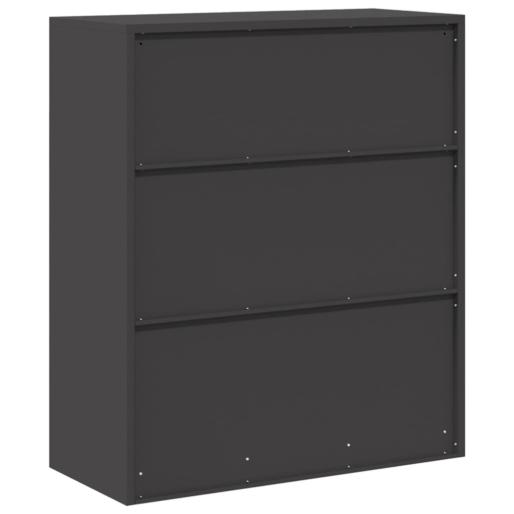vidaXL Szafka do przechowywania Czarny 90 x 40 x 105 cm Stal