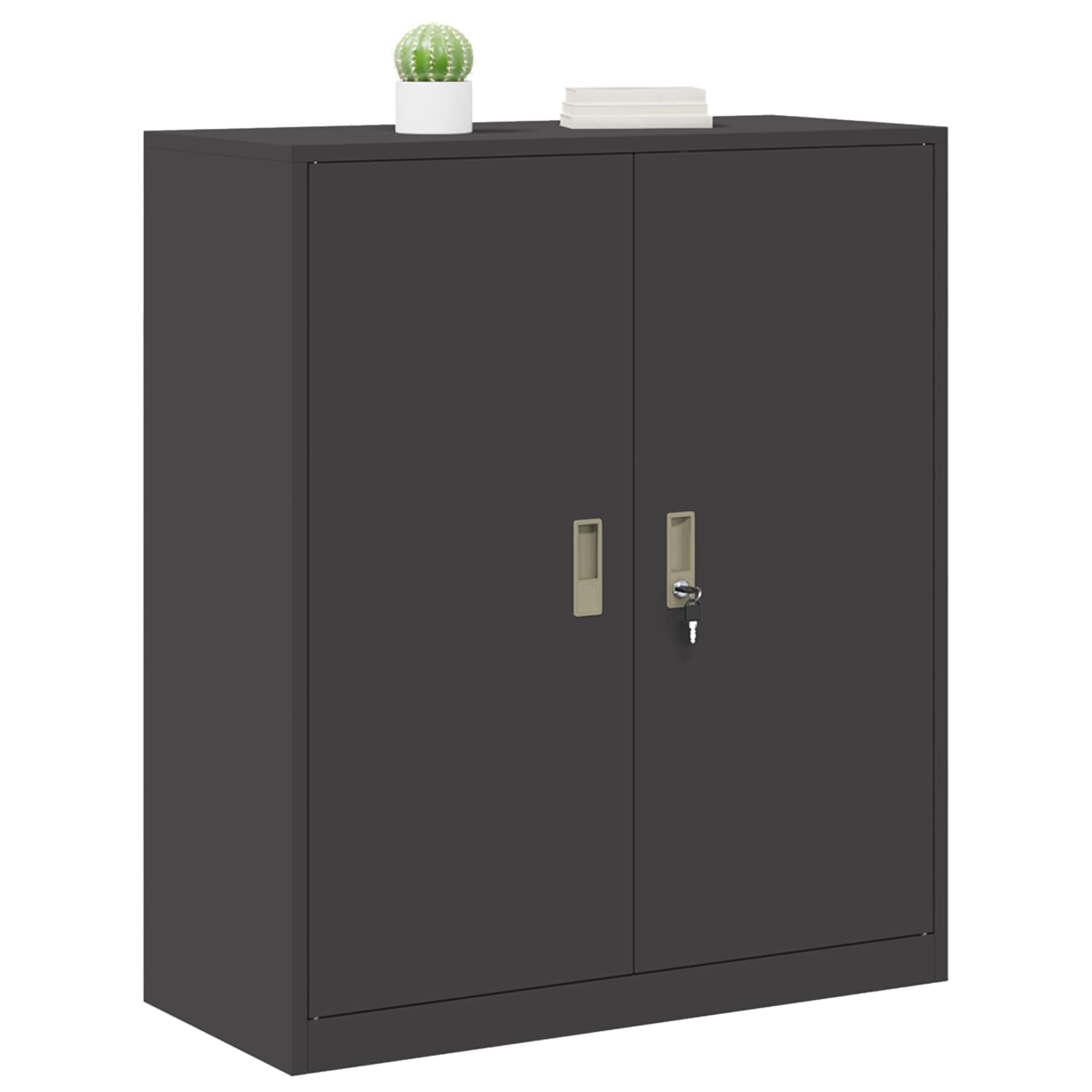 vidaXL Szafka do przechowywania Czarny 90 x 40 x 105 cm Stal
