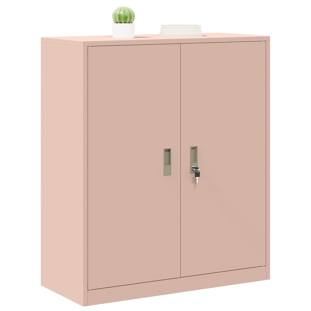 vidaXL Szafka do przechowywania Różowy 90 x 40 x 105 cm Stal