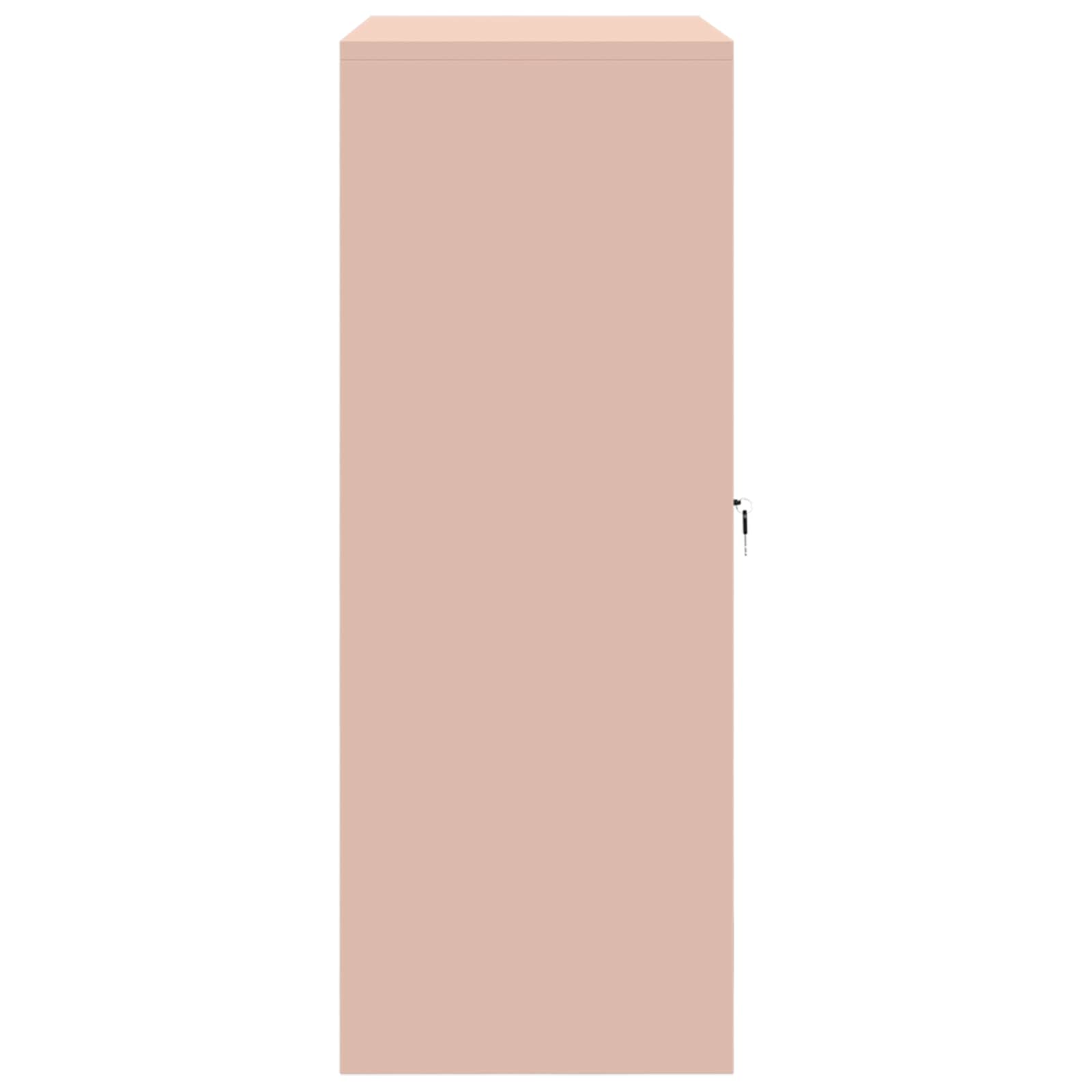 vidaXL Szafka do przechowywania Różowy 90 x 40 x 105 cm Stal