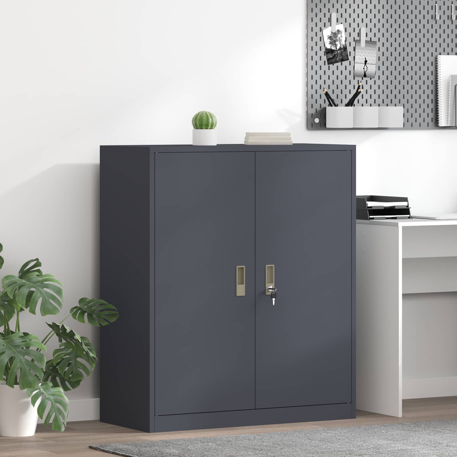 vidaXL Szafka do przechowywania Antracyt 90 x 40 x 105 cm Stal