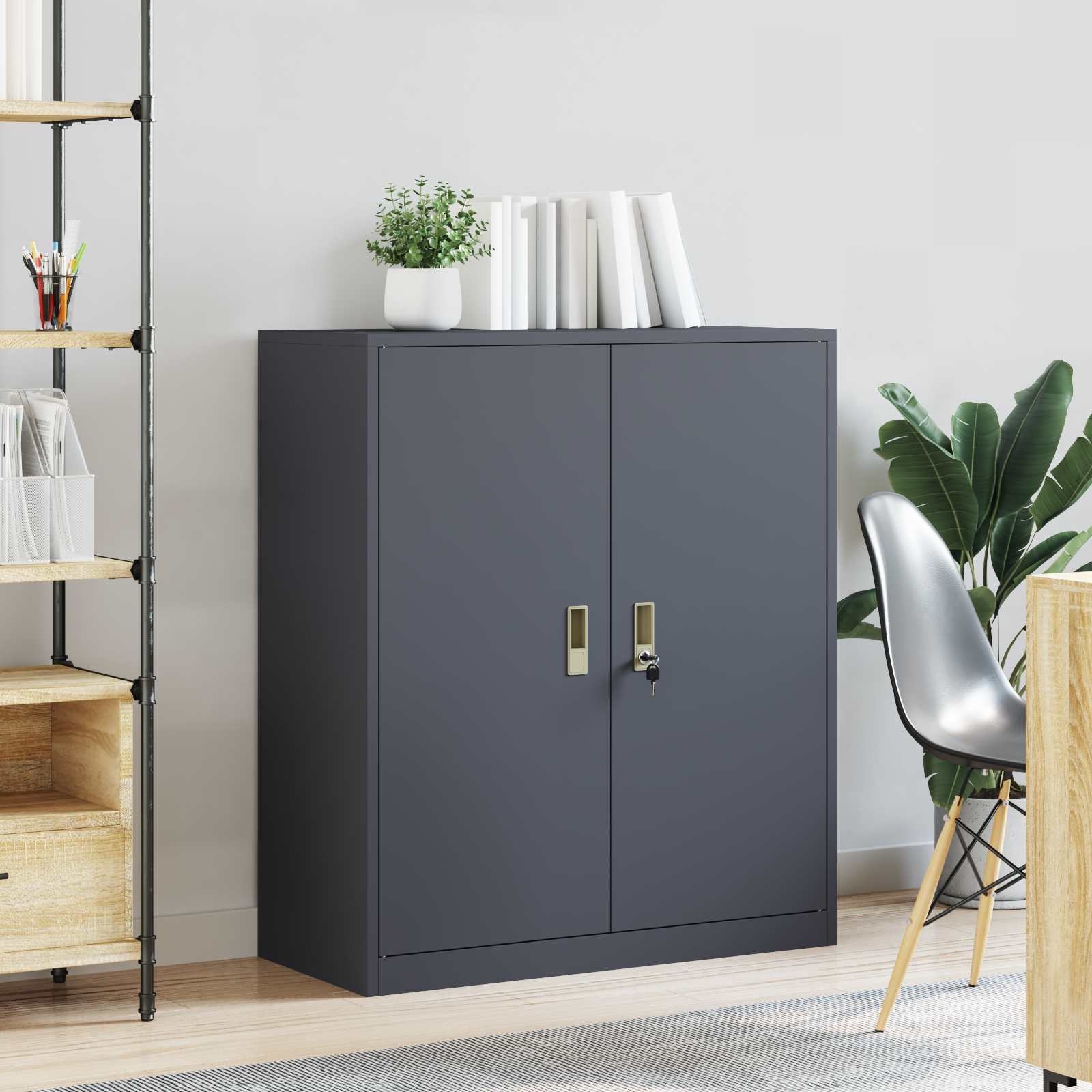 vidaXL Szafka do przechowywania Antracyt 90 x 40 x 105 cm Stal