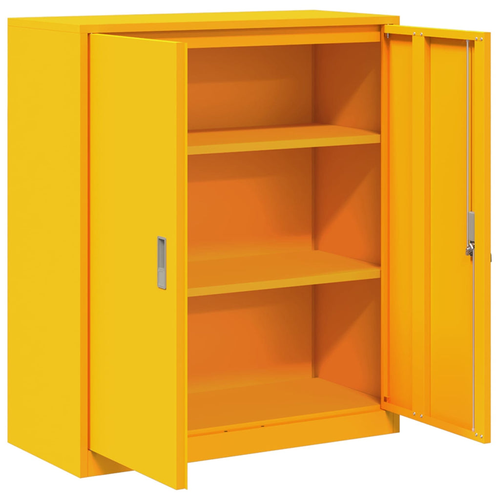 vidaXL Szafka do przechowywania Musztardowy Żółty 90 x 40 x 105 cm
