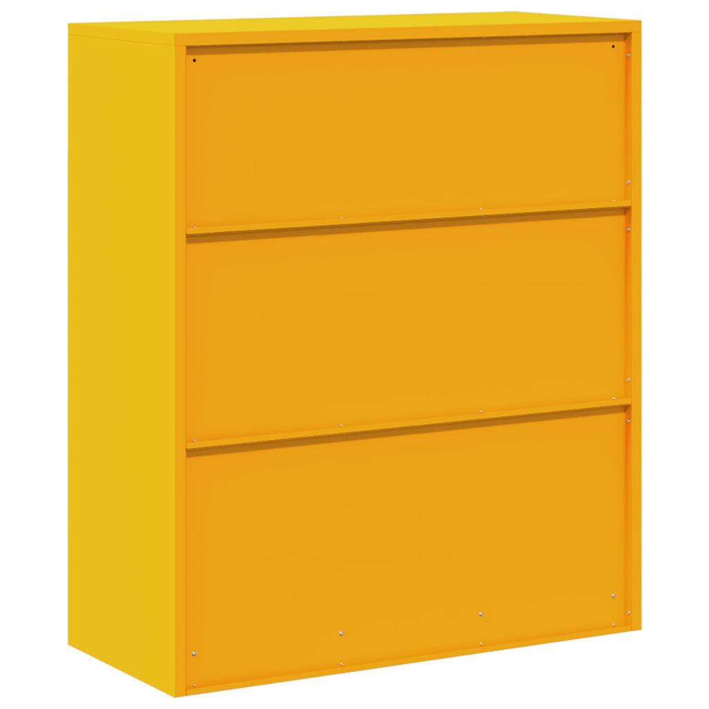 vidaXL Szafka do przechowywania Musztardowy Żółty 90 x 40 x 105 cm