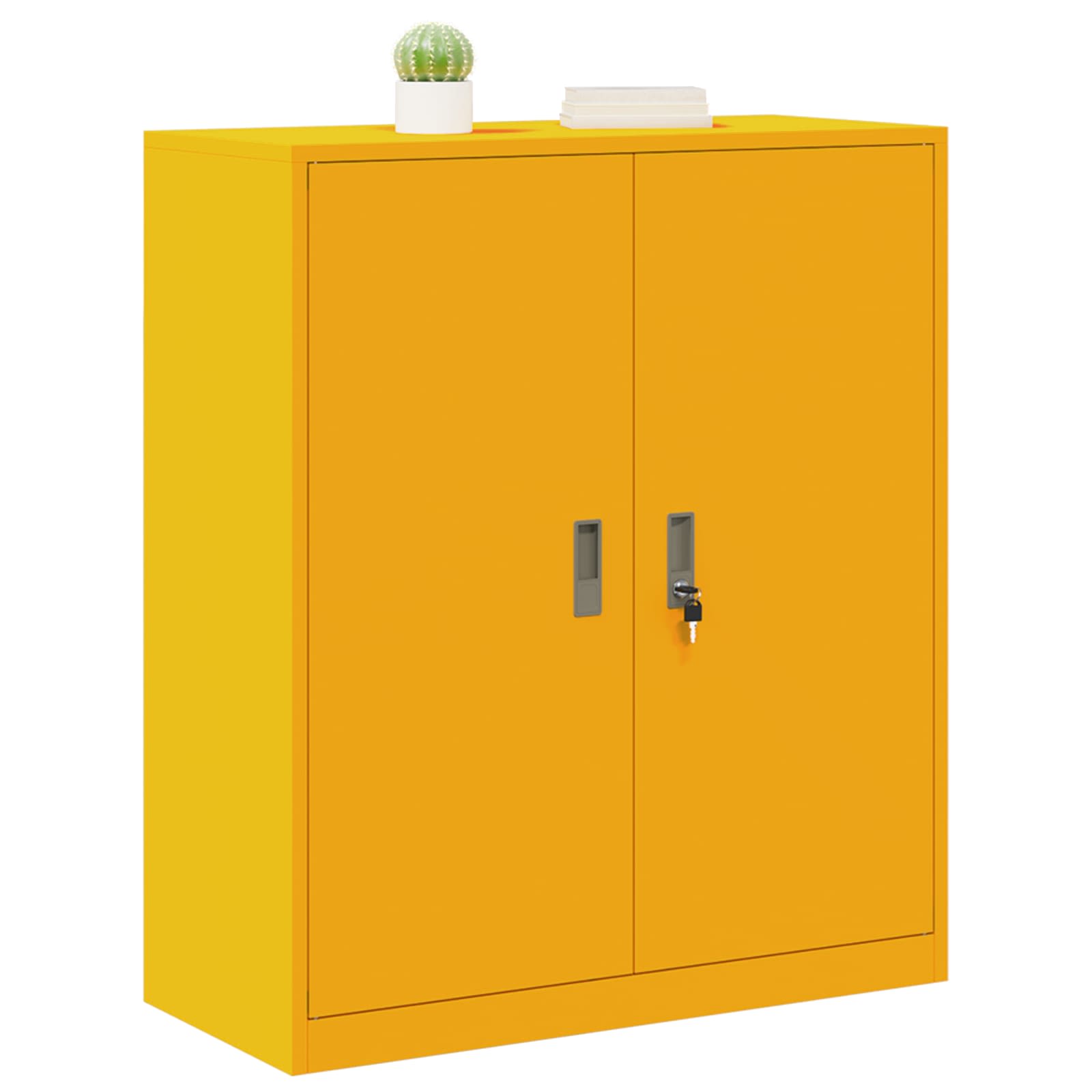 vidaXL Szafka do przechowywania Musztardowy Żółty 90 x 40 x 105 cm