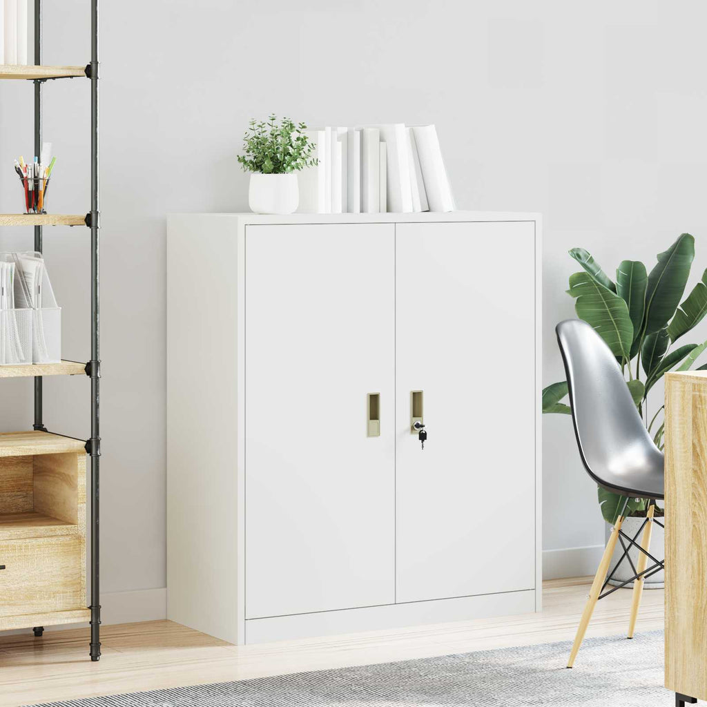 vidaXL Szafka do przechowywania Biały 90 x 40 x 105 cm Stal