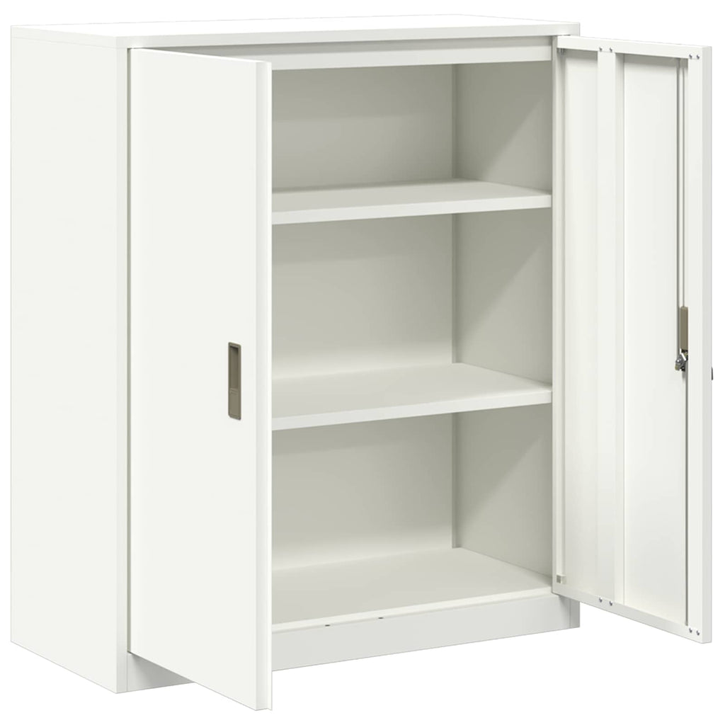 vidaXL Szafka do przechowywania Biały 90 x 40 x 105 cm Stal