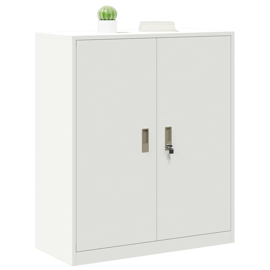 vidaXL Szafka do przechowywania Biały 90 x 40 x 105 cm Stal