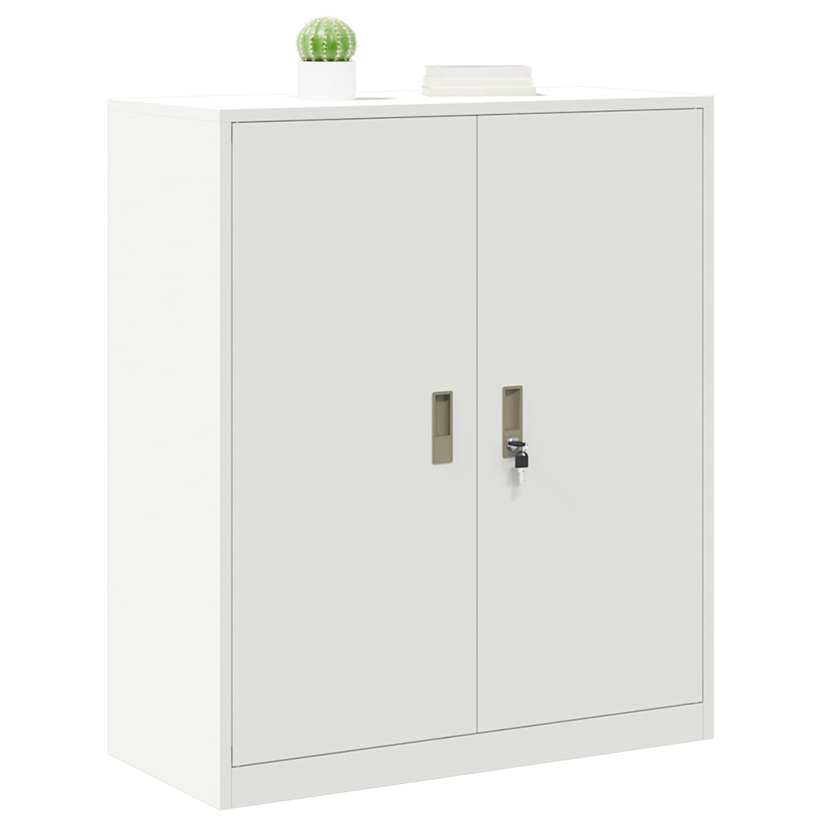 vidaXL Szafka do przechowywania Biały 90 x 40 x 105 cm Stal