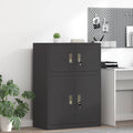 vidaXL Szafka do przechowywania Czarny 80 x 40 x 40 cm Stal